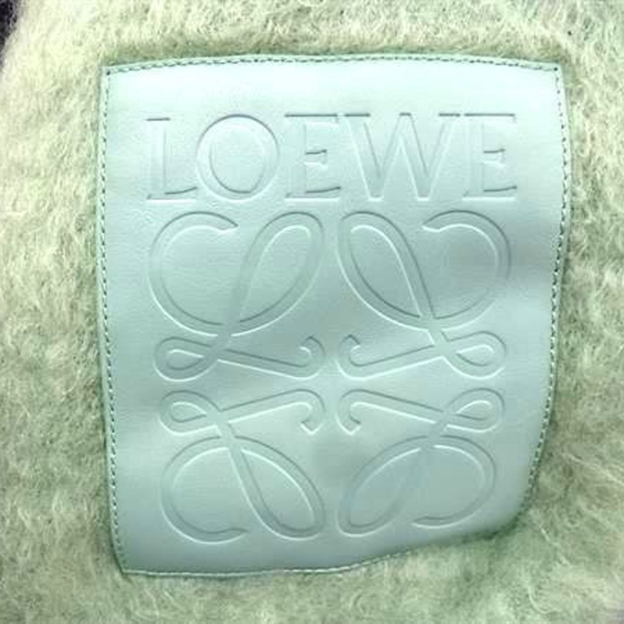 Loewe LOEWE (Loewe) Stole/Scarf, Anagram design, Green, Mohair x Wool Nylon, Women's Size ONE SIZE - 3 Thumbnail