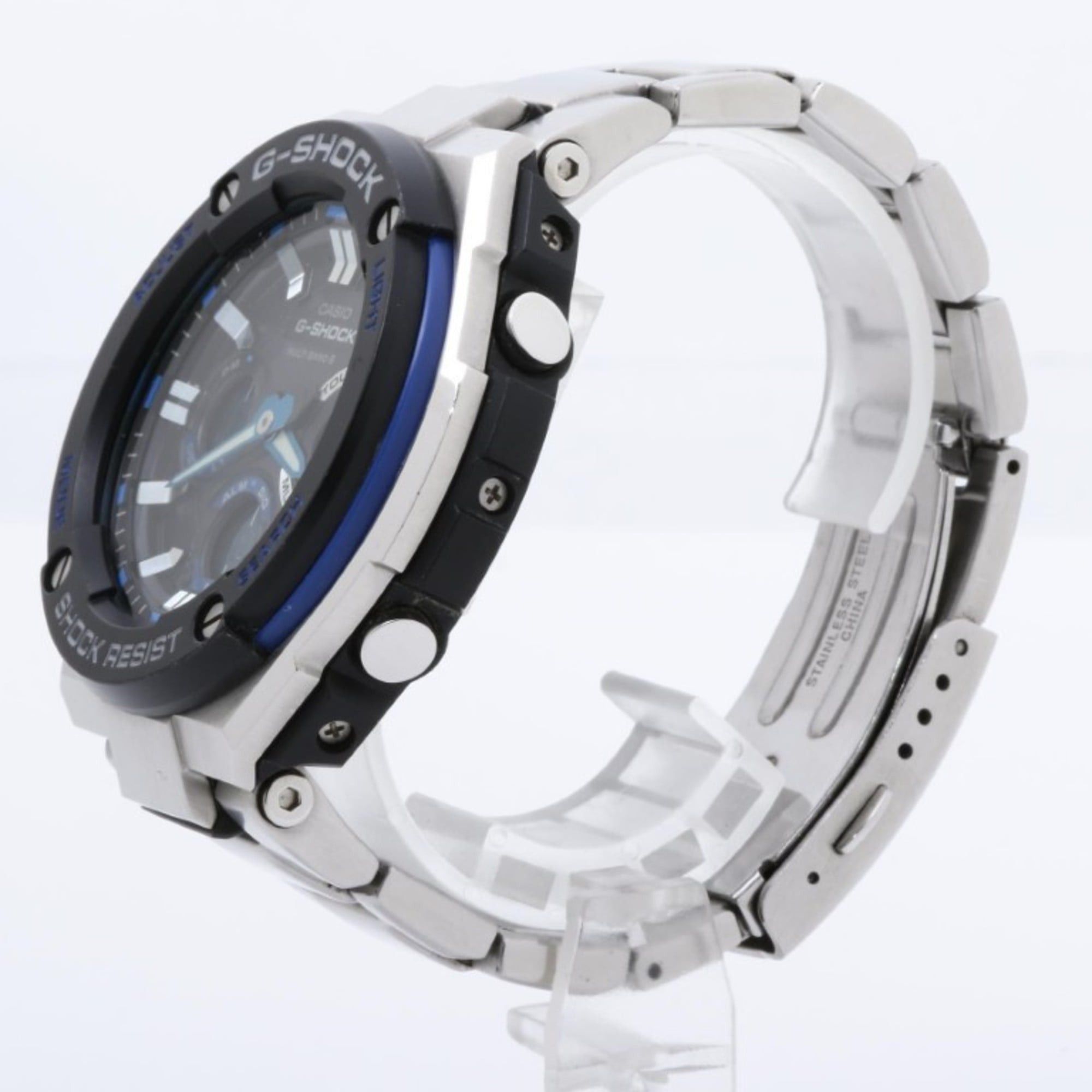 Casio CASIO G-SHOCK GSTEEL GSTW100D1A2JF Black Silver Stainless Steel Men's Watch Size ONE SIZE - 2 Thumbnail