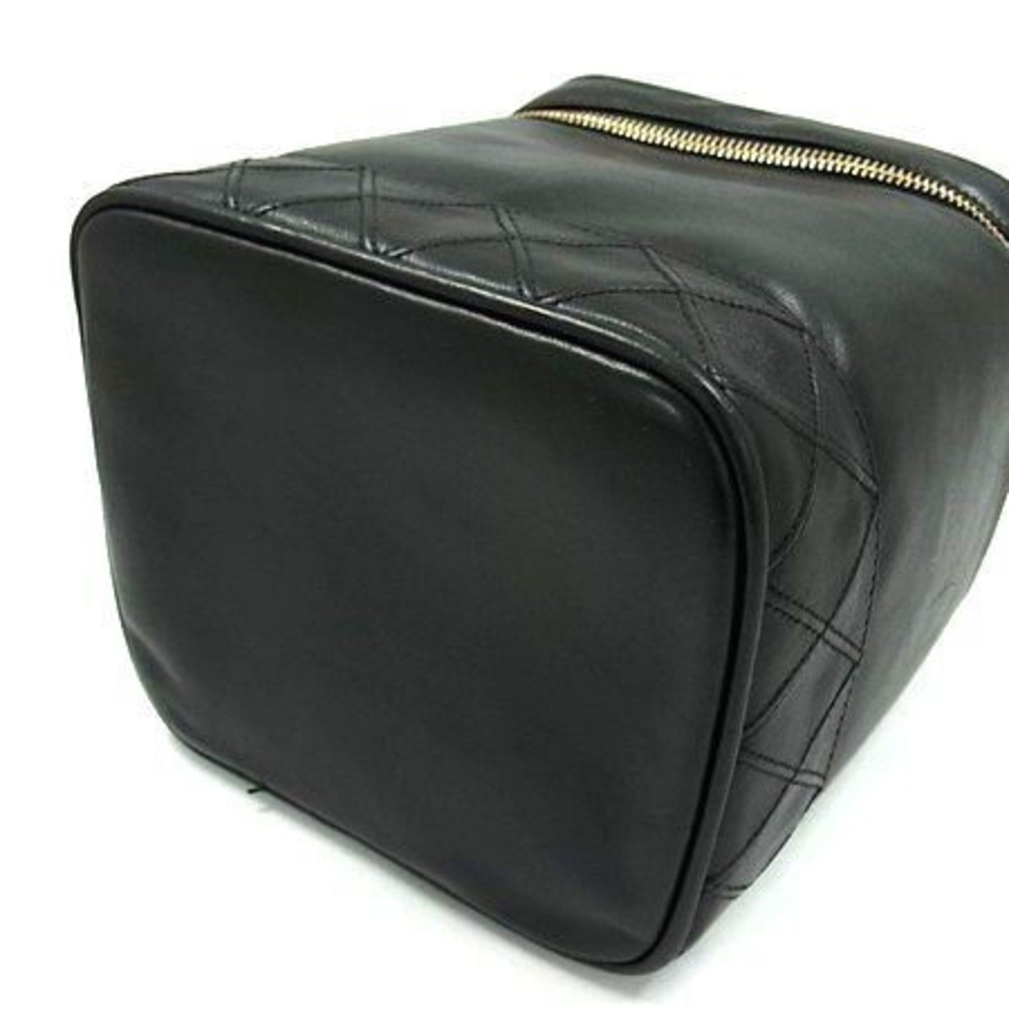 Chanel Chanel Handbag Vanity Bicolore A01619 Black Lambskin Women's Coco Mark Matelassé Size ONE SIZE - 4 Thumbnail