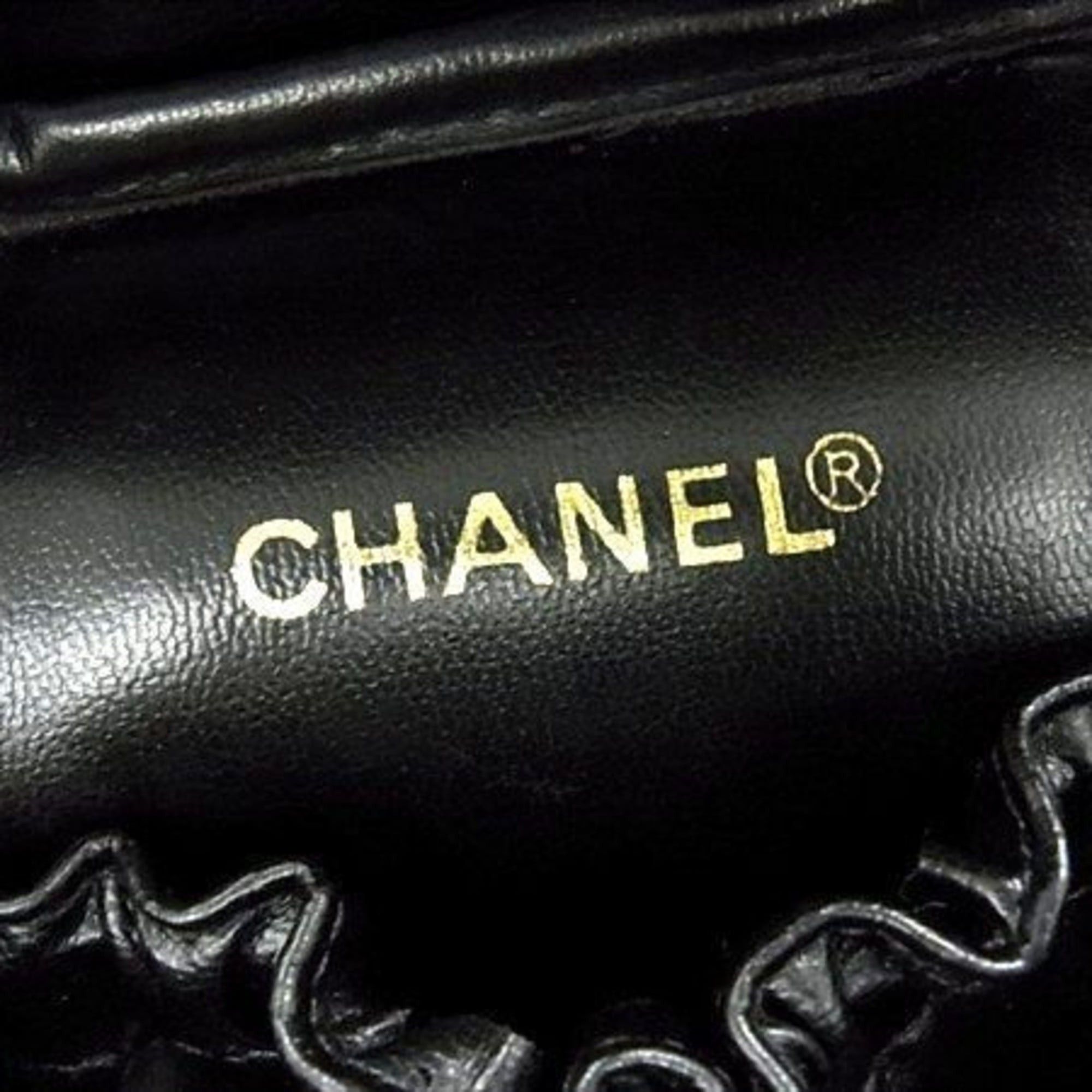 Chanel Chanel Handbag Vanity Bicolore A01619 Black Lambskin Women's Coco Mark Matelassé Size ONE SIZE - 6 Thumbnail