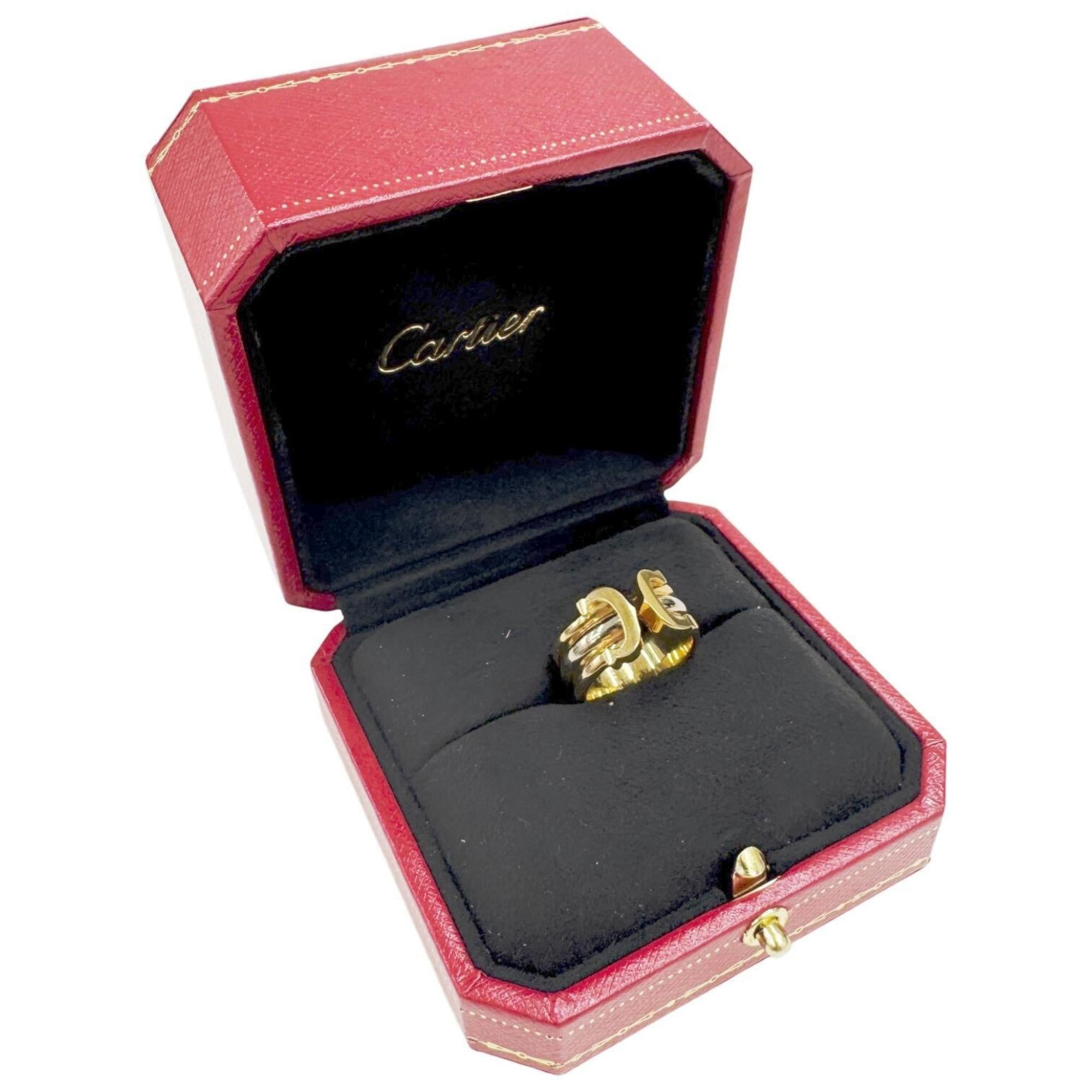 Cartier Cartier 2C Ring, Three-Color, 18K Yellow Gold, Pink White Size 49, Women's Ring Size ONE SIZE - 8 Thumbnail