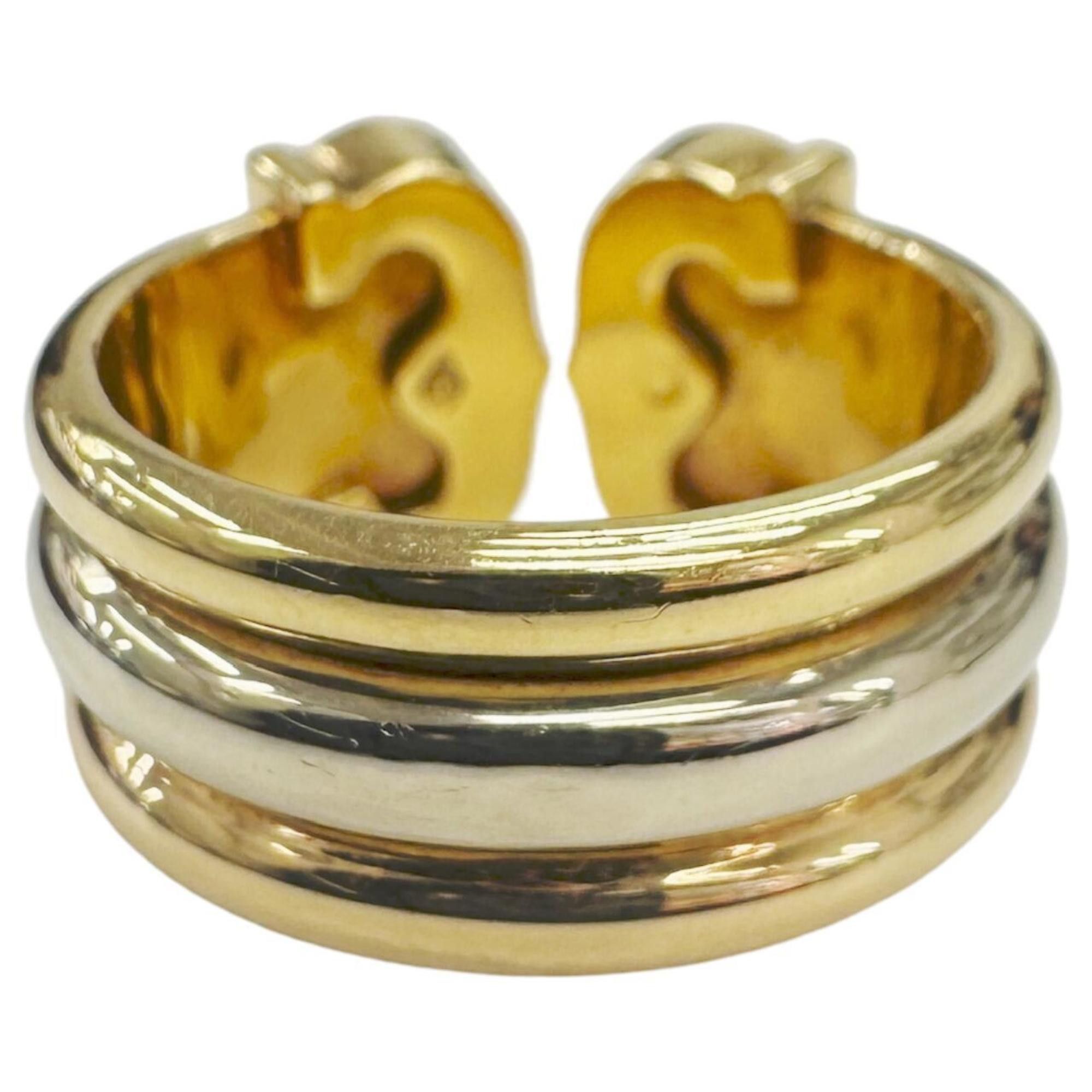 Cartier Cartier 2C Ring, Three-Color, 18K Yellow Gold, Pink White Size 49, Women's Ring Size ONE SIZE - 4 Thumbnail