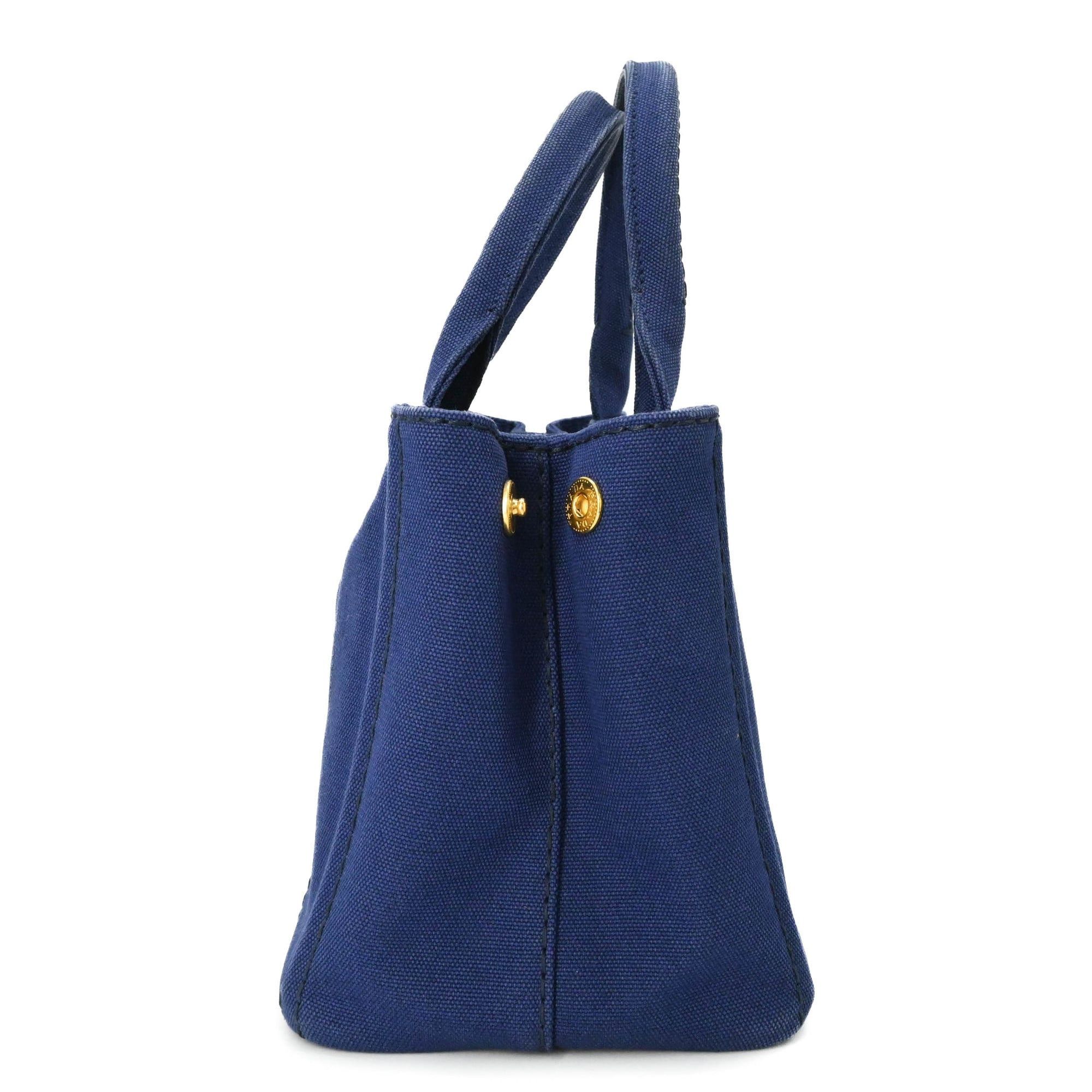 Prada PRADA Canapa Tote Bag Shoulder Handbag Canvas Blue Women's 1BG439 Size ONE SIZE - 5 Thumbnail