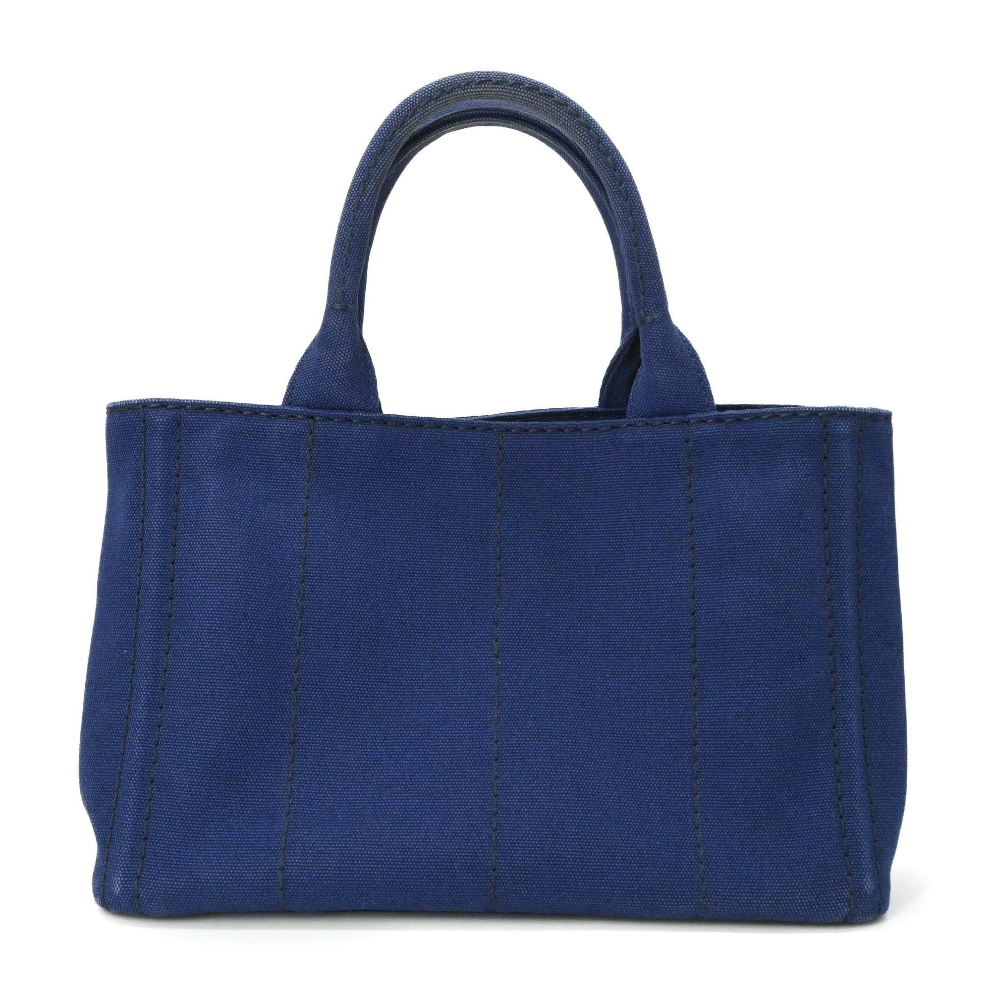 Prada PRADA Canapa Tote Bag Shoulder Handbag Canvas Blue Women's 1BG439 Size ONE SIZE - 3 Thumbnail