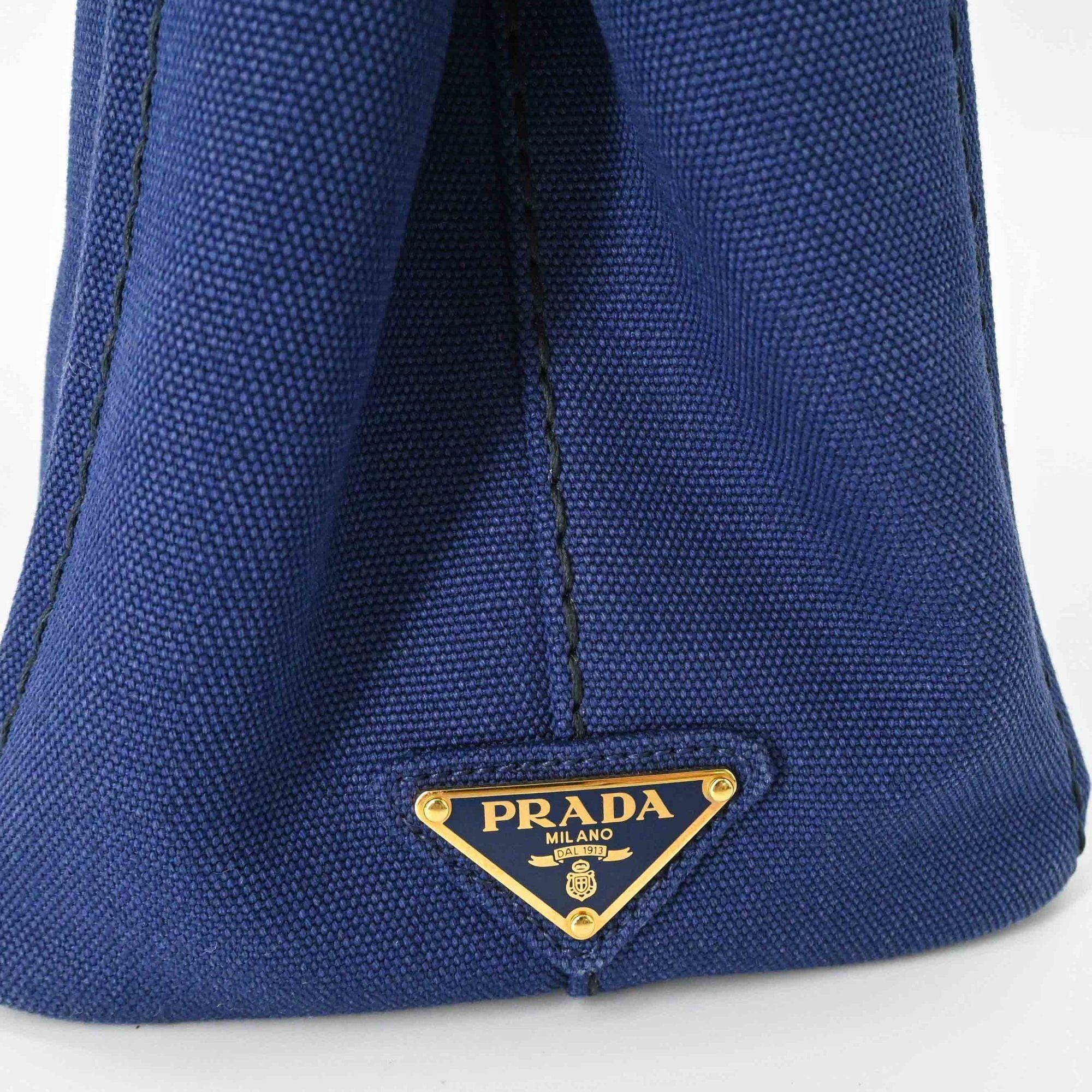 Prada PRADA Canapa Tote Bag Shoulder Handbag Canvas Blue Women's 1BG439 Size ONE SIZE - 7 Thumbnail