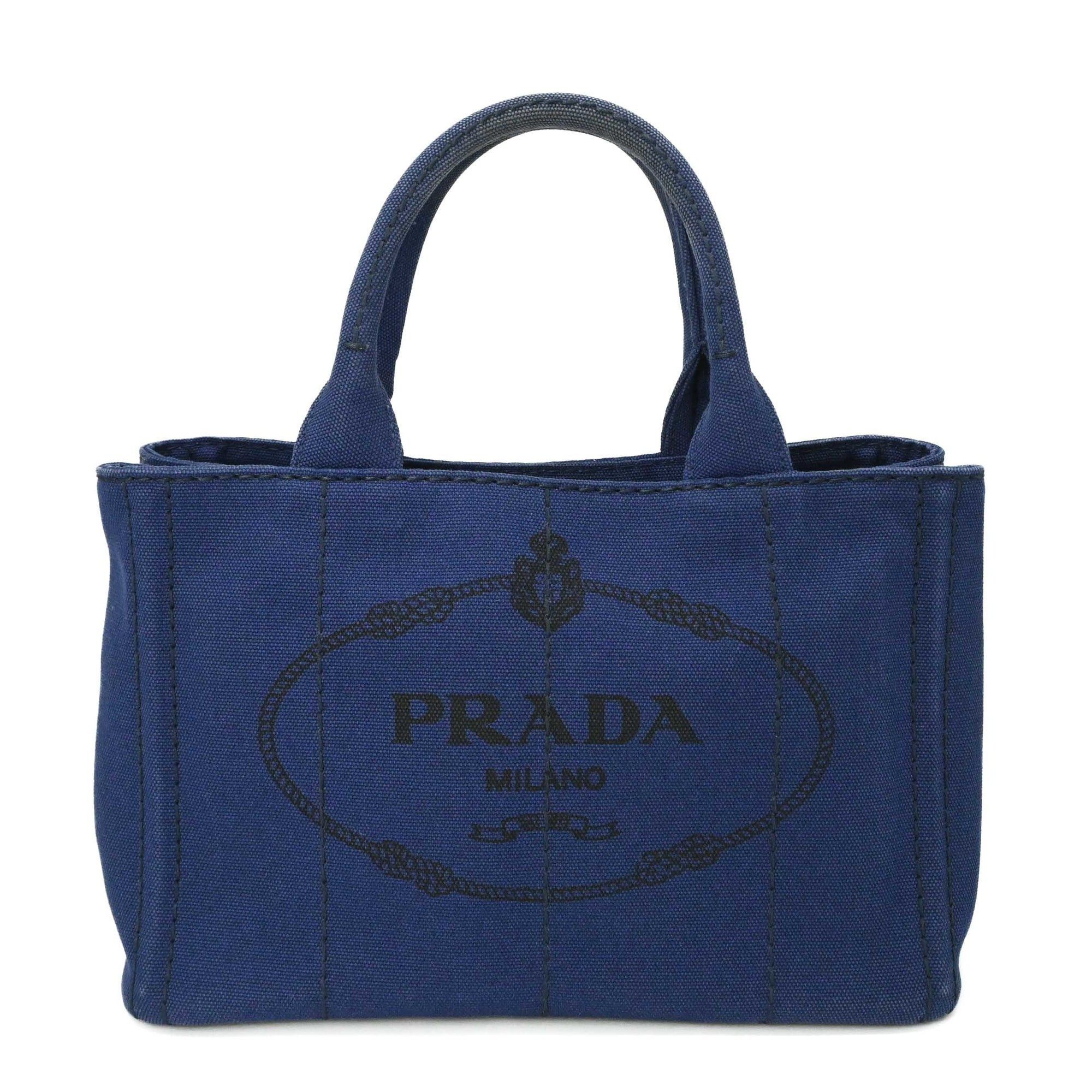Prada PRADA Canapa Tote Bag Shoulder Handbag Canvas Blue Women's 1BG439 Size ONE SIZE - 2 Thumbnail
