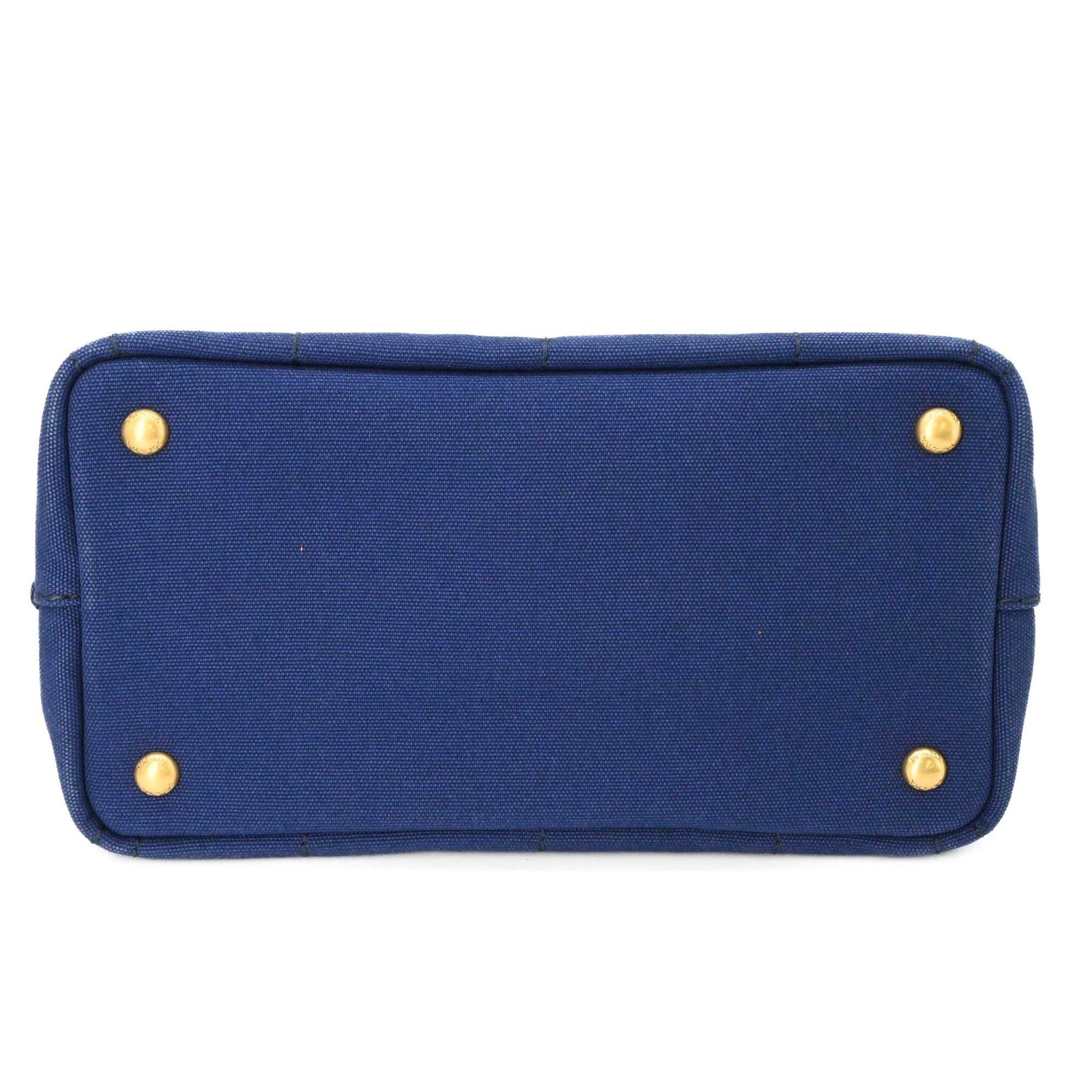 Prada PRADA Canapa Tote Bag Shoulder Handbag Canvas Blue Women's 1BG439 Size ONE SIZE - 8 Thumbnail