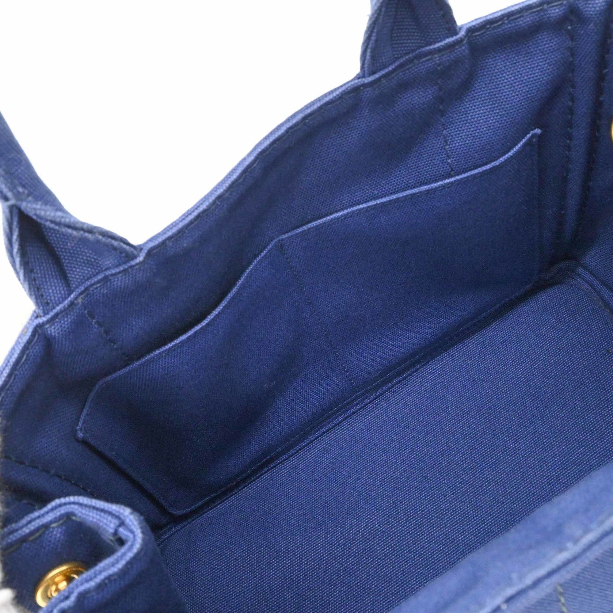 Prada PRADA Canapa Tote Bag Shoulder Handbag Canvas Blue Women's 1BG439 Size ONE SIZE - 15 Thumbnail
