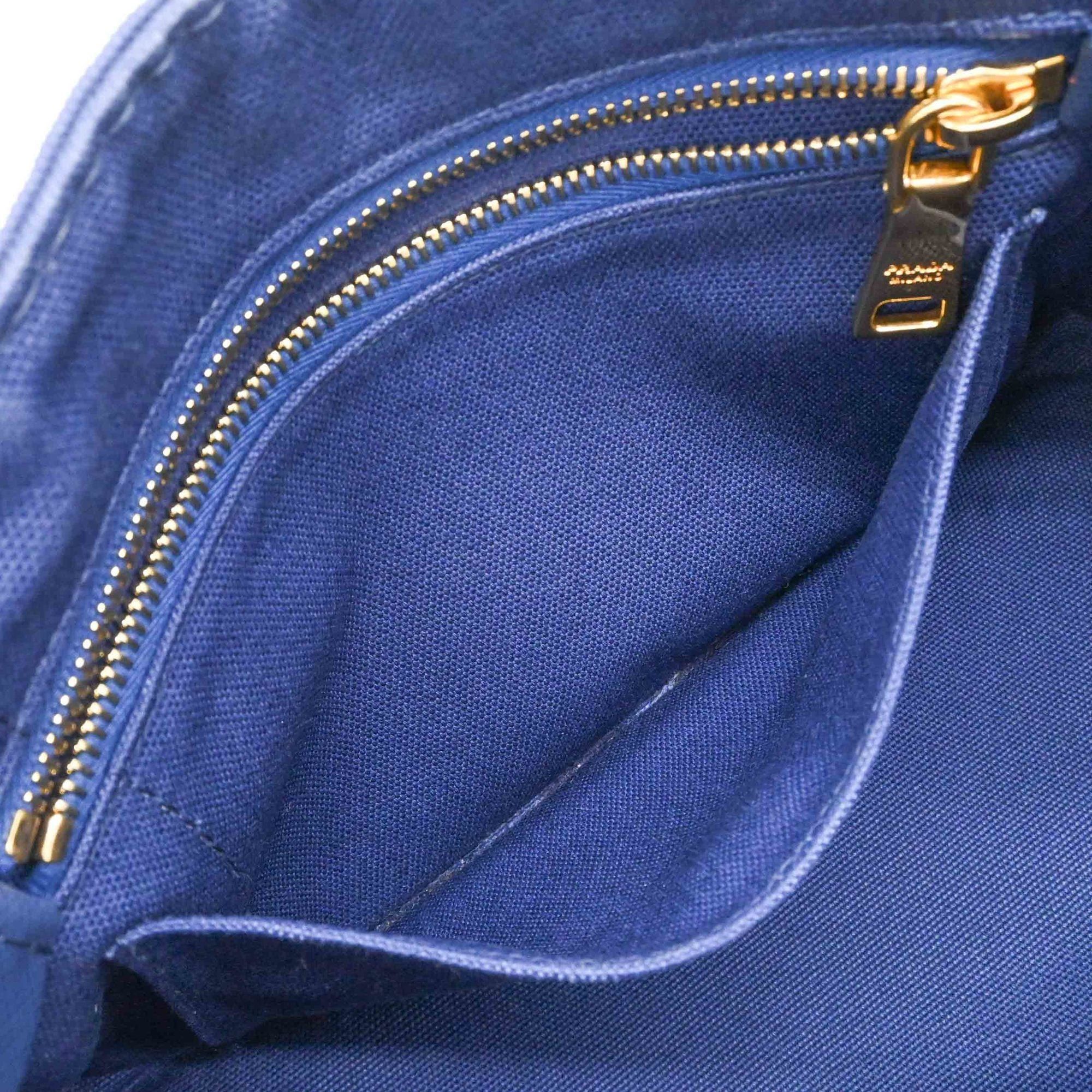 Prada PRADA Canapa Tote Bag Shoulder Handbag Canvas Blue Women's 1BG439 Size ONE SIZE - 18 Thumbnail