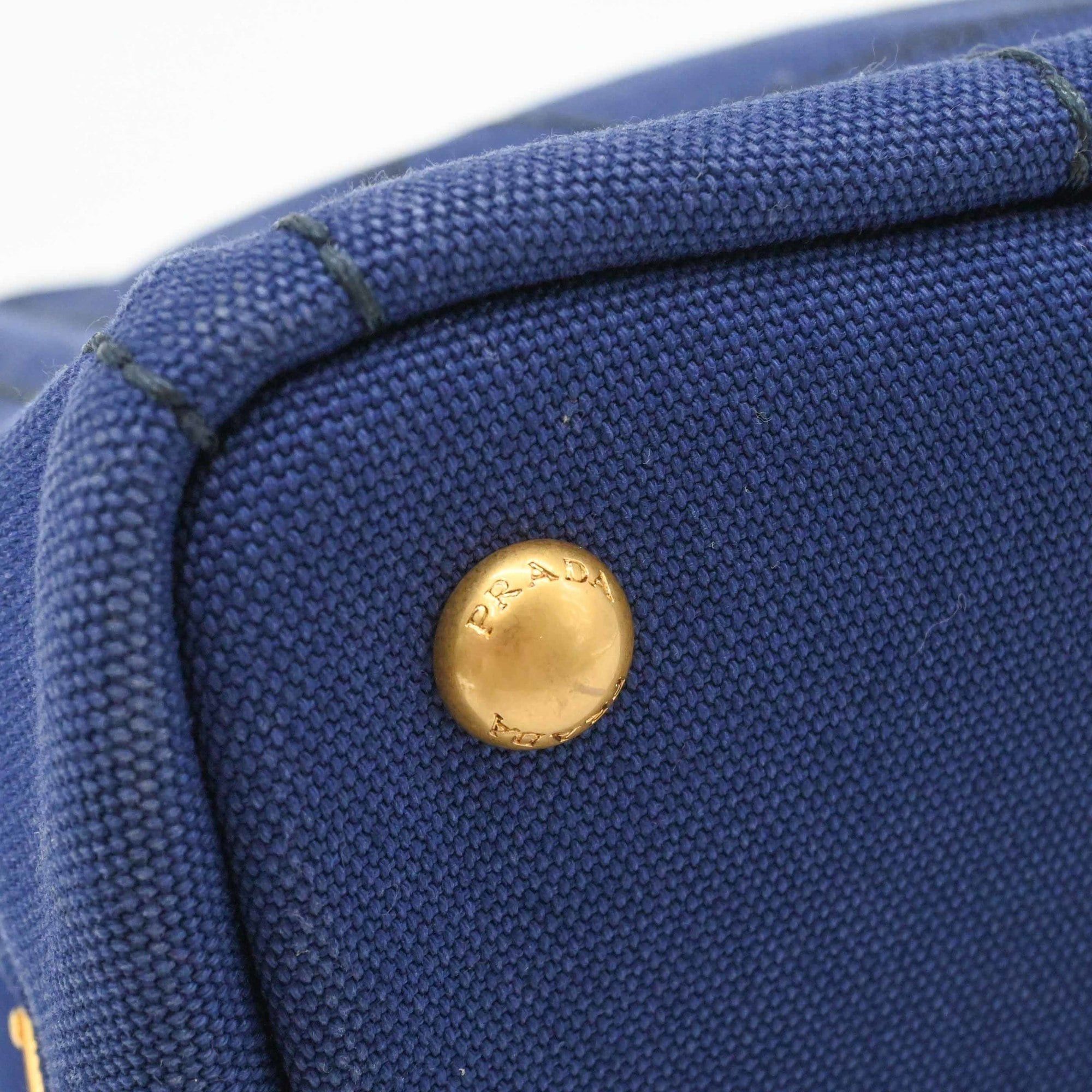 Prada PRADA Canapa Tote Bag Shoulder Handbag Canvas Blue Women's 1BG439 Size ONE SIZE - 9 Thumbnail
