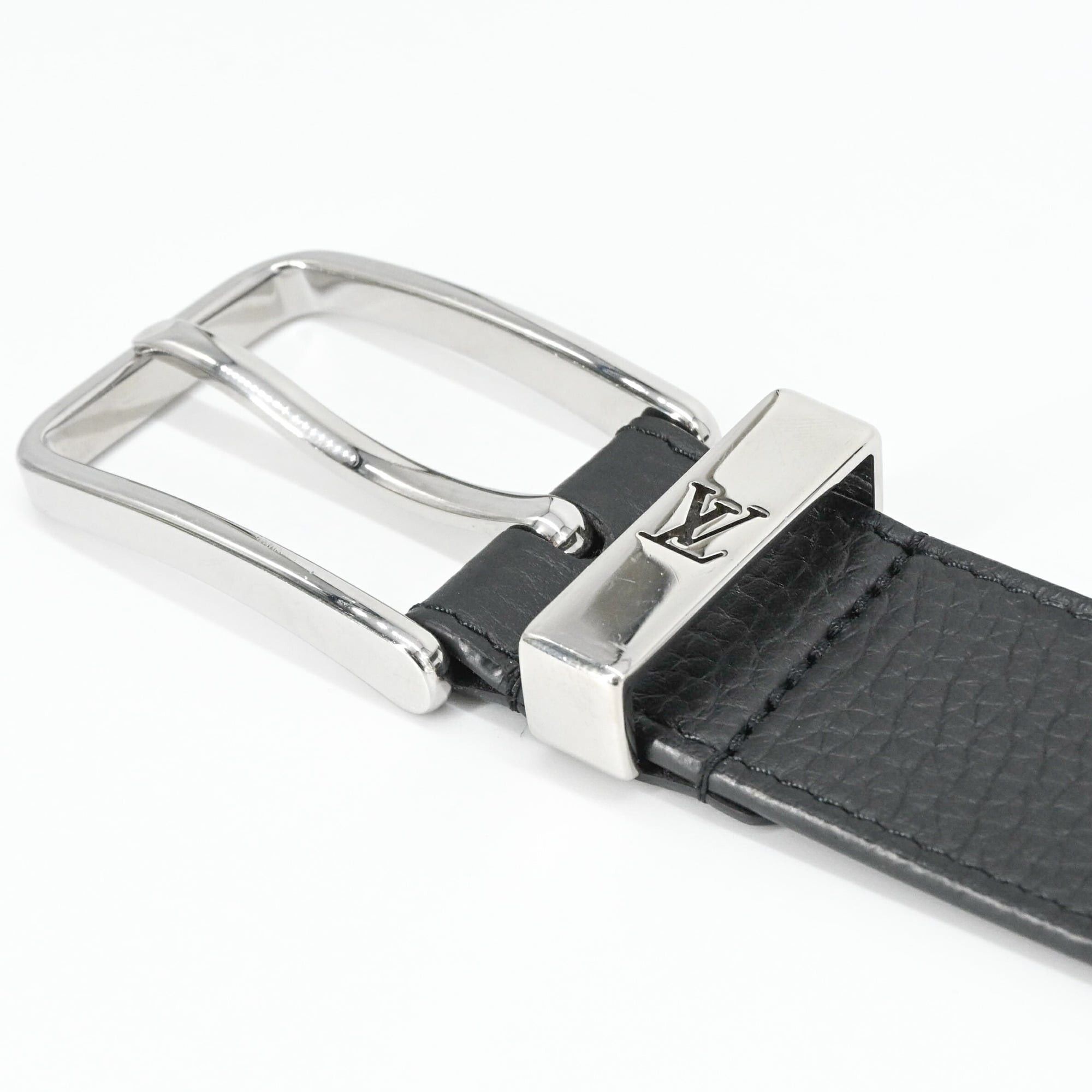 Louis Vuitton Louis Vuitton Belt Pont Neuf Taurillon Leather 34mm Black M8202 Size ONE SIZE - 7 Thumbnail