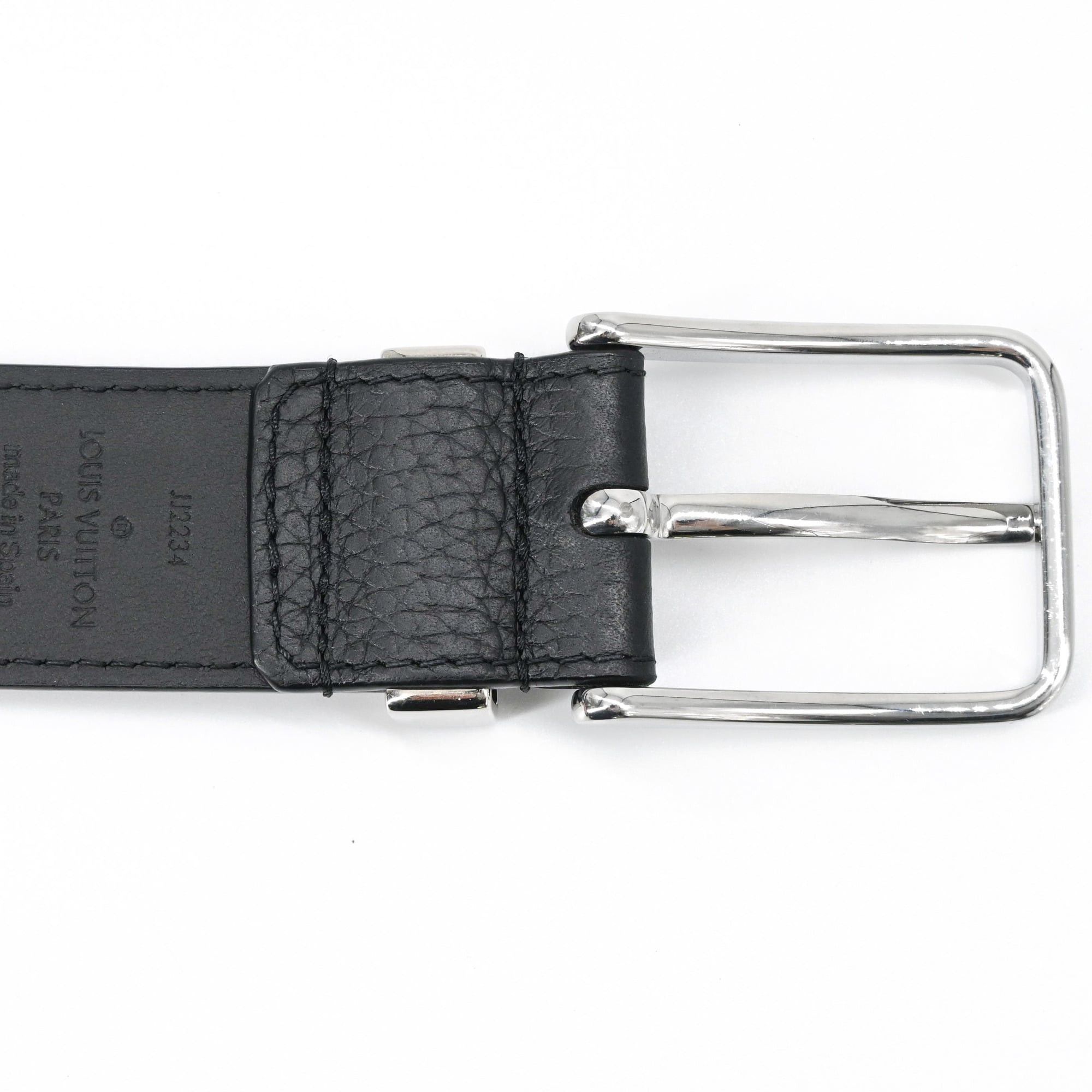 Louis Vuitton Louis Vuitton Belt Pont Neuf Taurillon Leather 34mm Black M8202 Size ONE SIZE - 4 Thumbnail