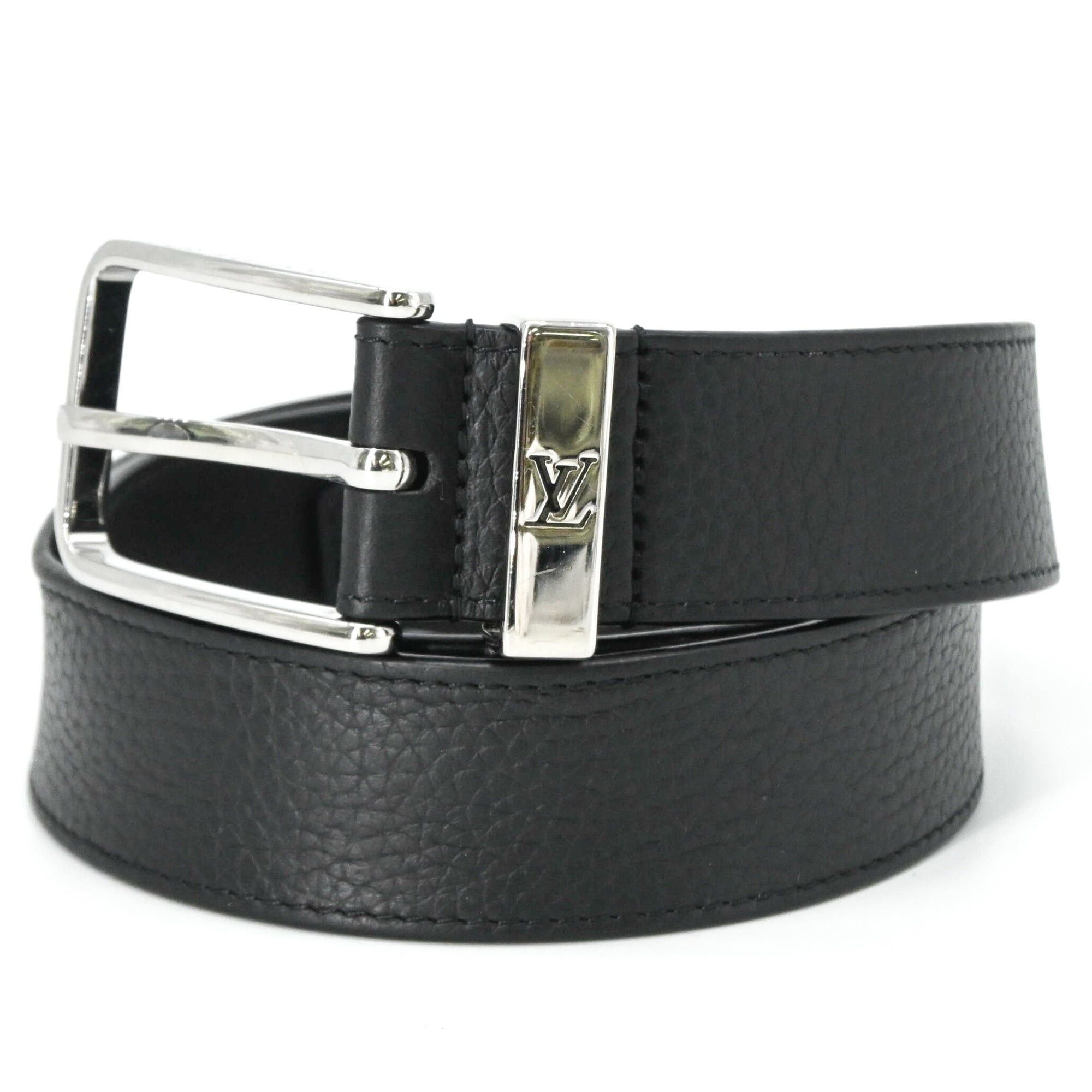 Louis Vuitton Louis Vuitton Belt Pont Neuf Taurillon Leather 34mm Black M8202 Size ONE SIZE - 2 Thumbnail