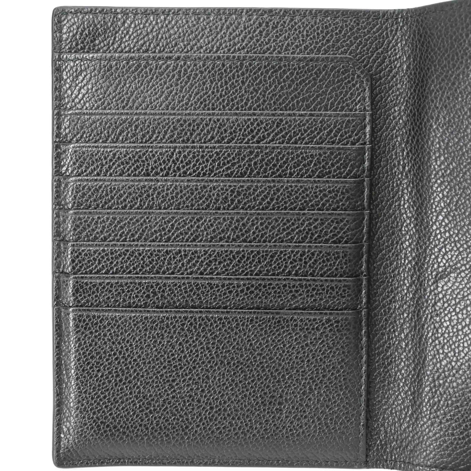 Prada Prada Passport Case Card Saffiano Triangle Leather Black Size ONE SIZE - 8 Thumbnail