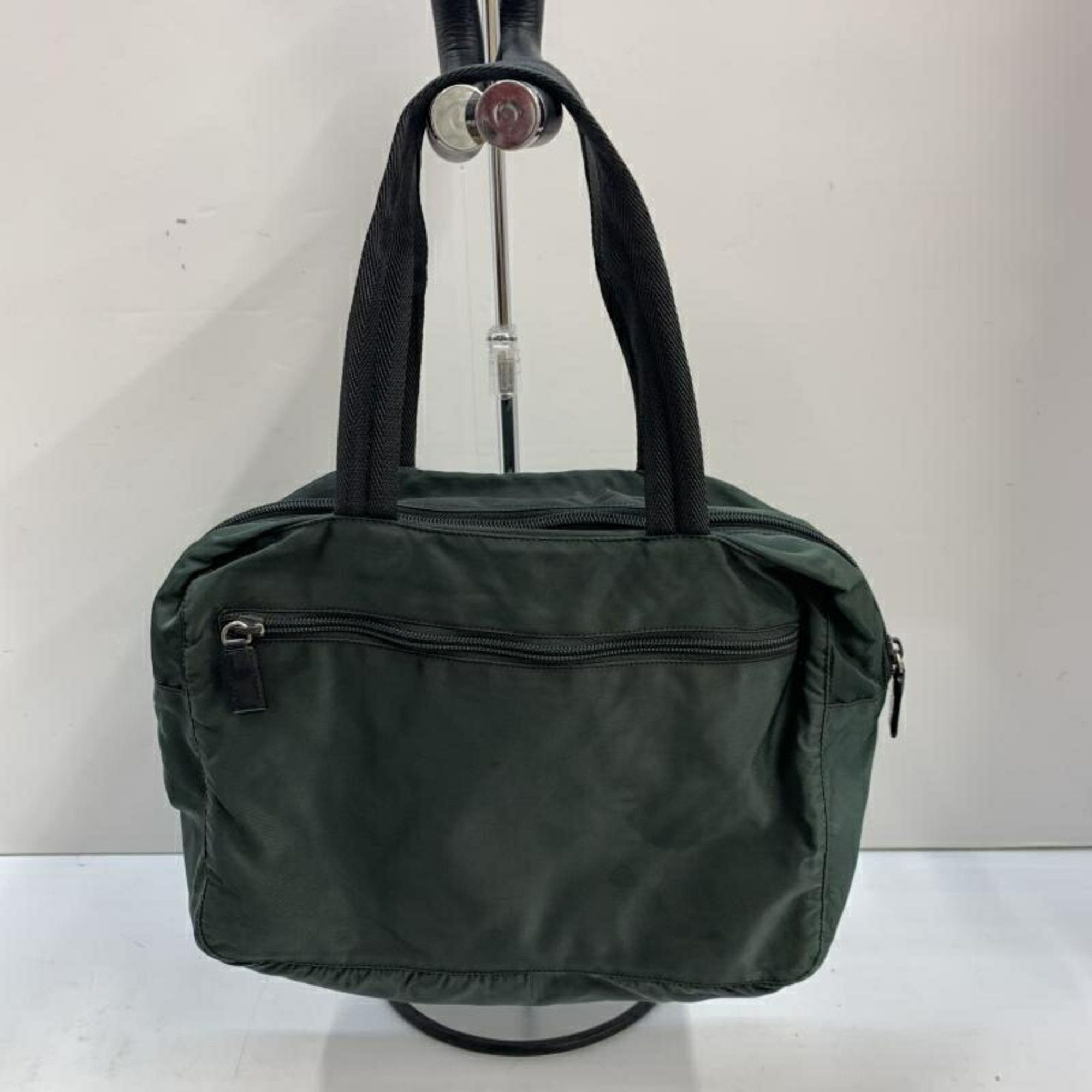 Prada PRADA Triangle Plate Nylon Bag Green Prada Size ONE SIZE - 2 Thumbnail