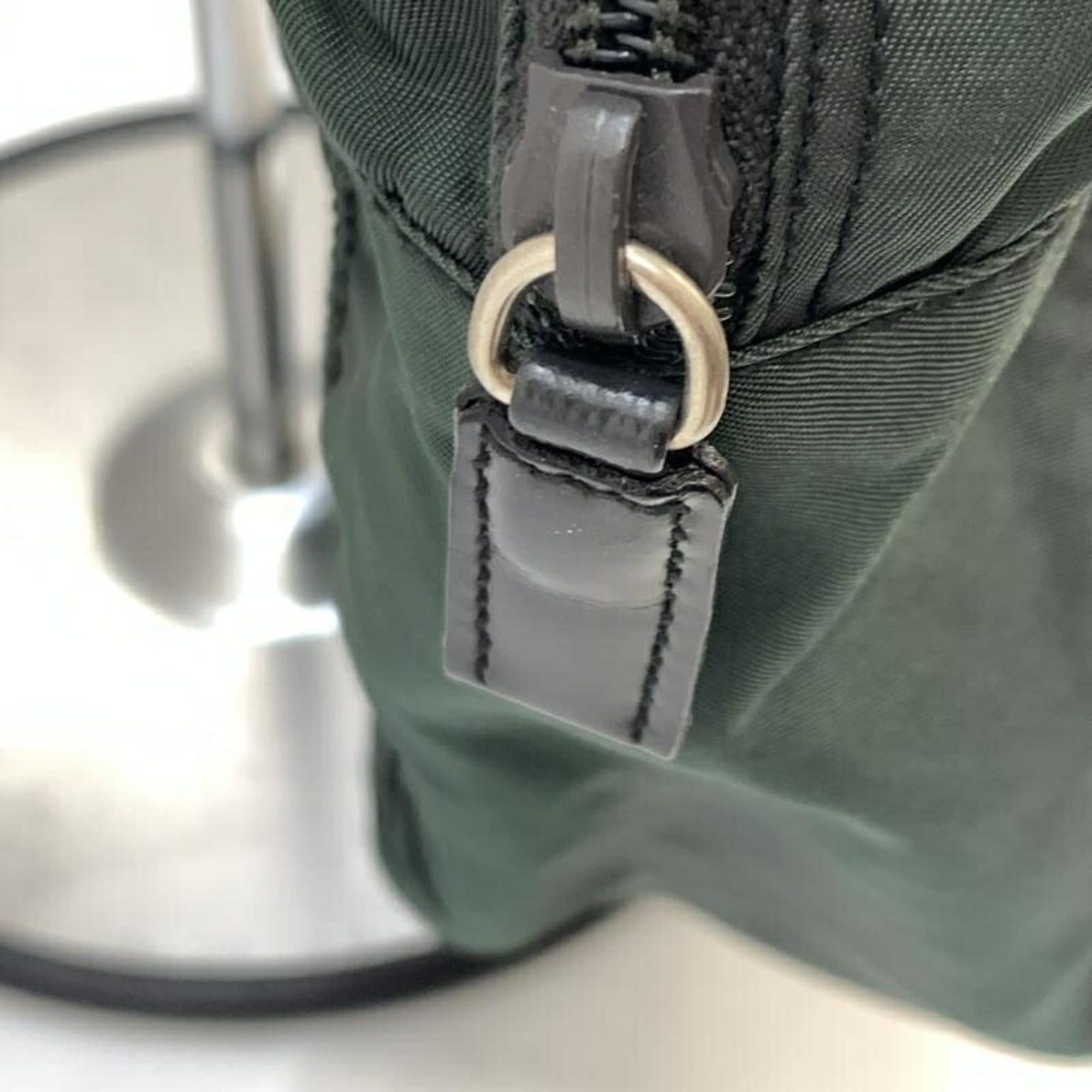 Prada PRADA Triangle Plate Nylon Bag Green Prada Size ONE SIZE - 5 Thumbnail