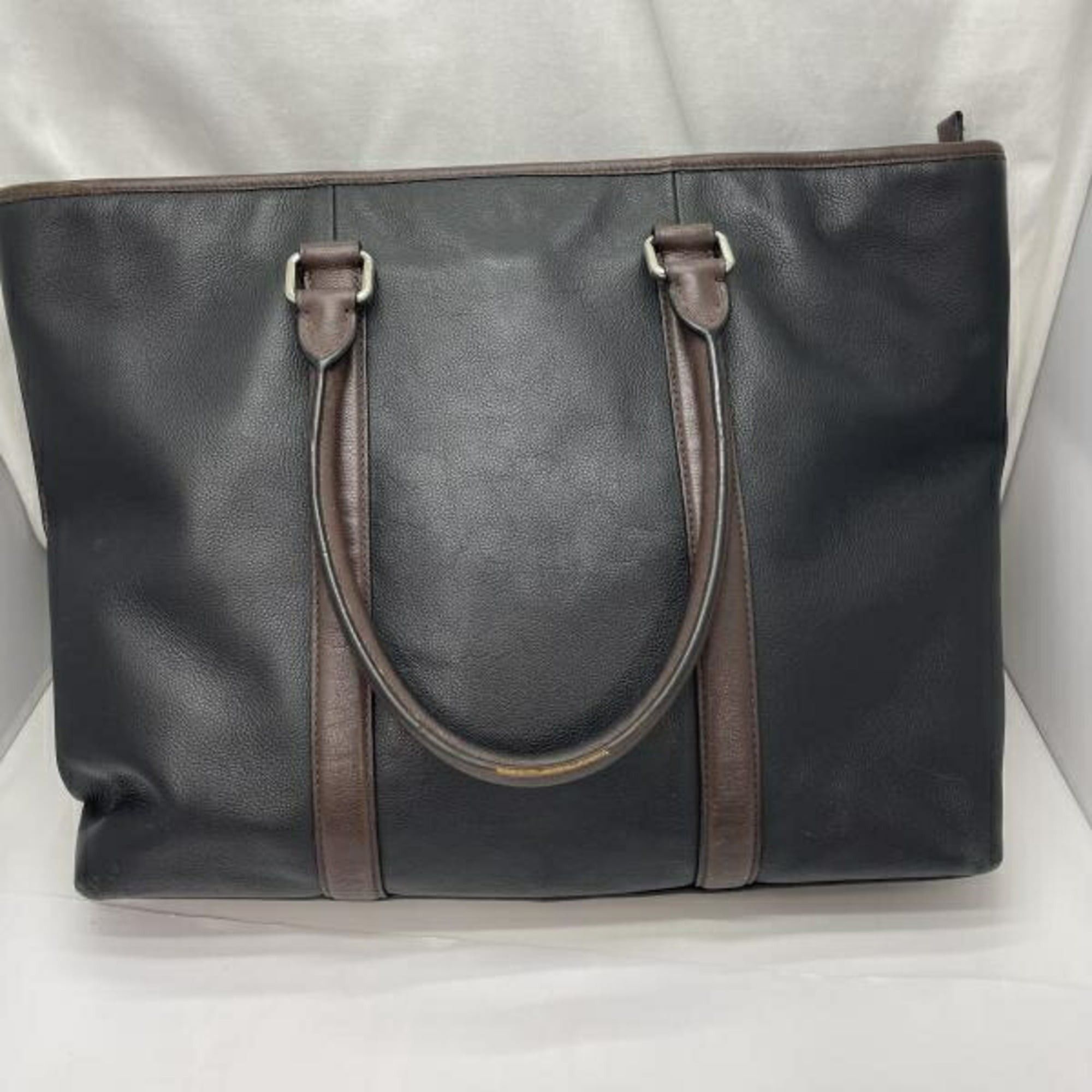 Coach COACH Leather Tote Bag (Black/Brown) Size ONE SIZE - 2 Thumbnail