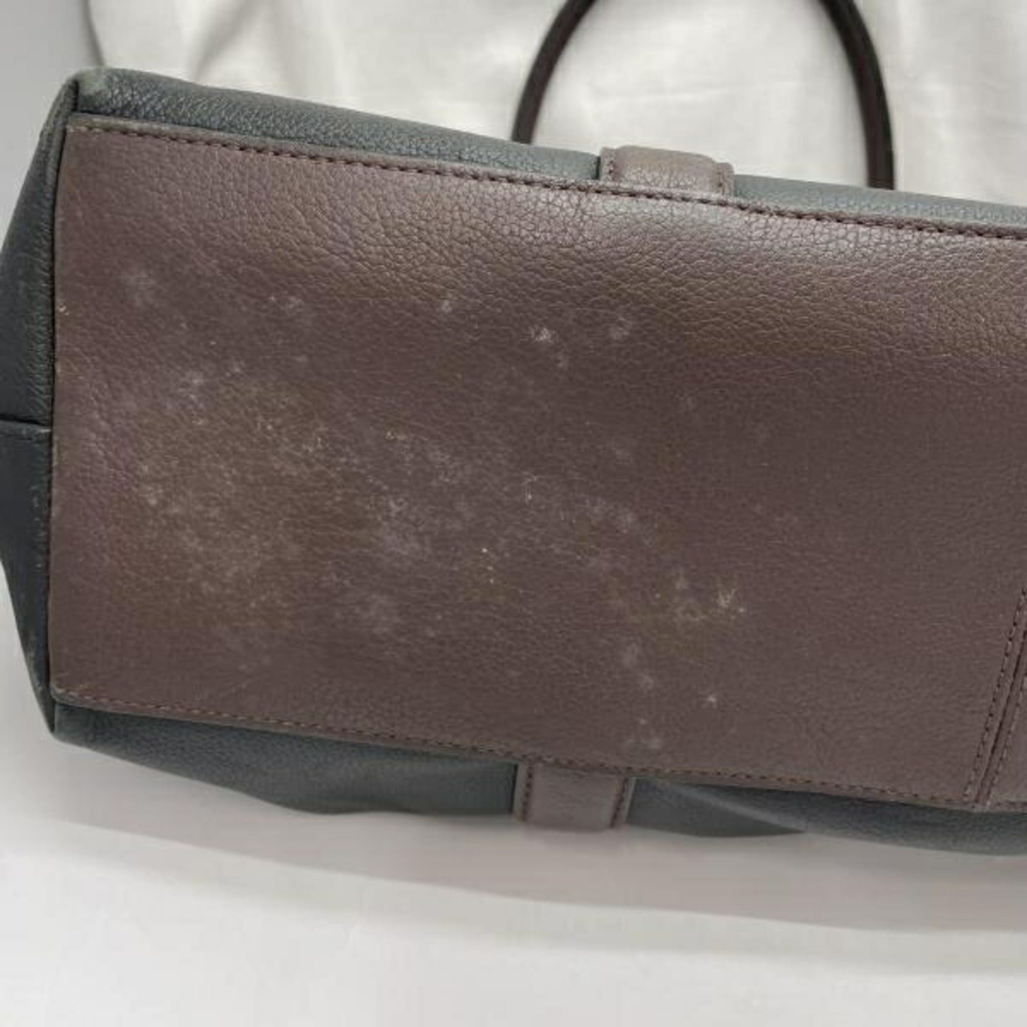 Coach COACH Leather Tote Bag (Black/Brown) Size ONE SIZE - 6 Thumbnail