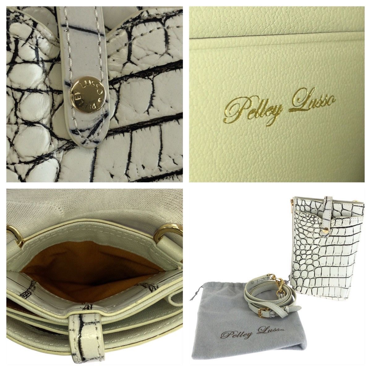Other Other Pelley Lusso Glossy Crocodile Shoulder Bag Leather Shoulder Bag DUTY FREE for USA Size ONE SIZE - 5 Thumbnail