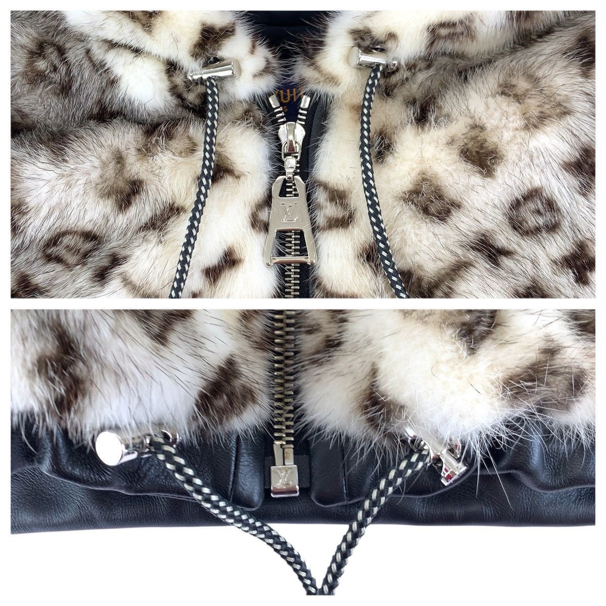Louis Vuitton Louis Vuitton Louis Vuitton Monogram Mink Jacket Fur Outerwear 1AABOZ DUTY FREE for USA Size ONE SIZE - 7 Thumbnail