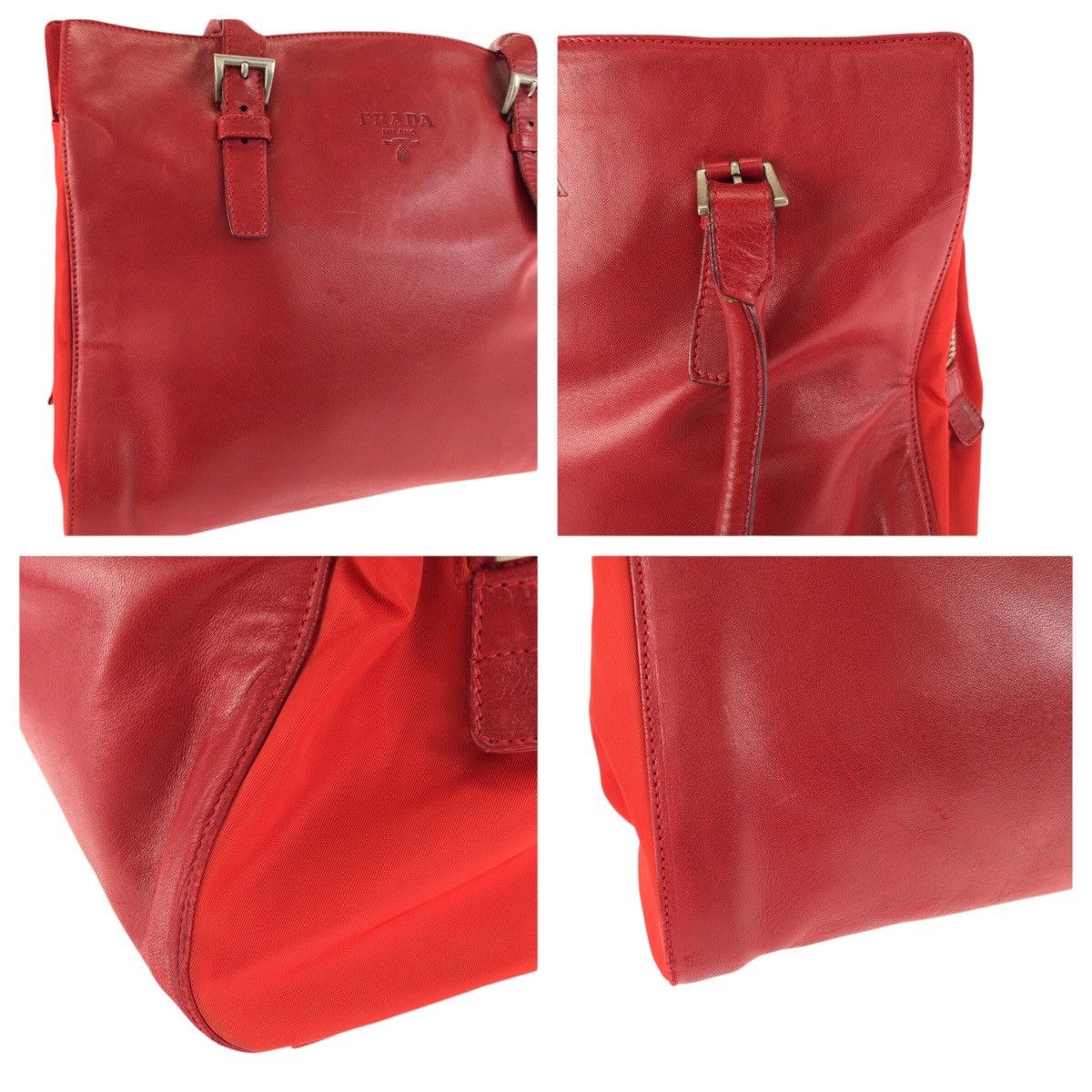 Prada Prada Prada Tessuto Leather Nylon Shoulder Tote Bag Textile Shoulder Bag DUTY FREE for USA Size ONE SIZE - 5 Thumbnail