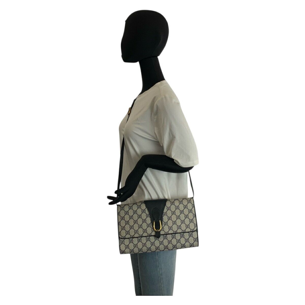 Gucci Gucci Gucci GG Supreme Canvas Leather Shoulder Bag Textile Crossbody Bag DUTY FREE for USA Size ONE SIZE - 6 Thumbnail