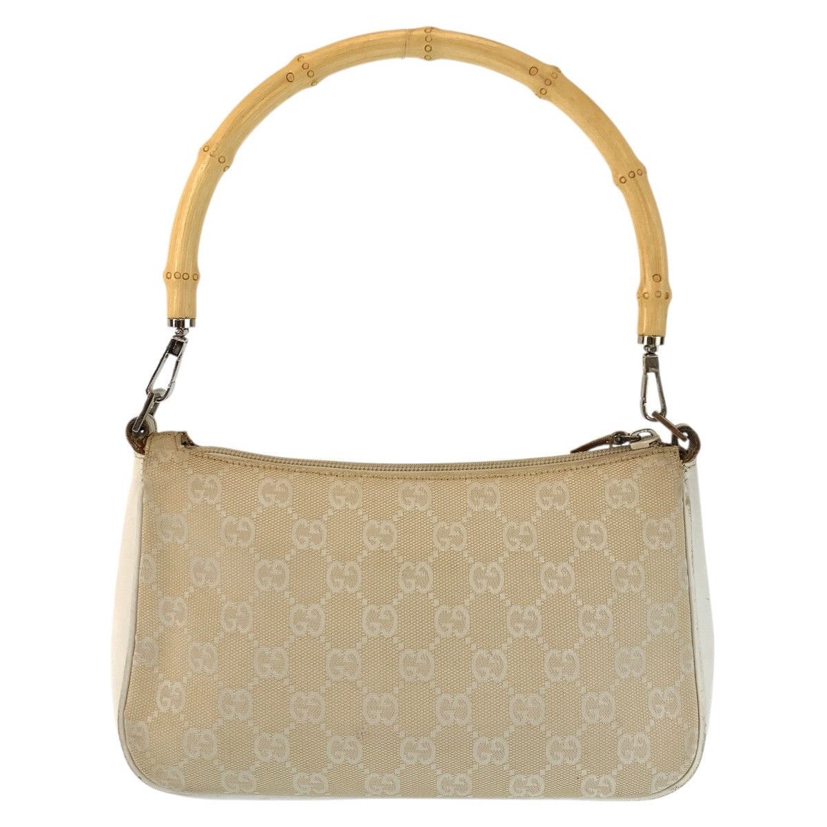 Gucci Gucci Gucci GG Canvas Bamboo Handbag Leather Handbag 0013870 DUTY FREE for USA Size ONE SIZE - 2 Thumbnail