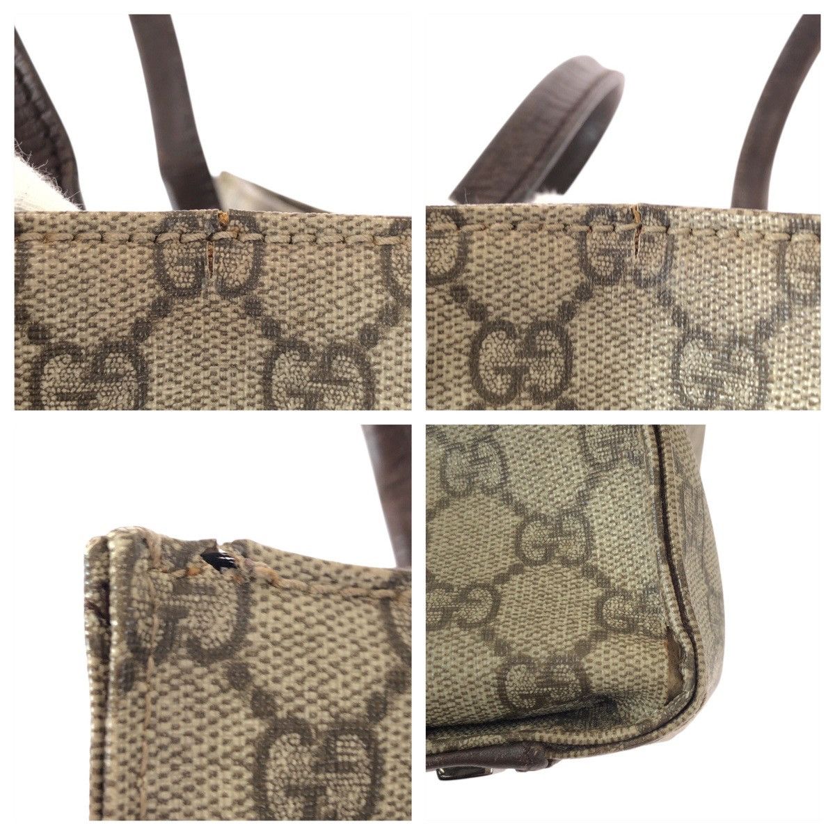 Gucci Gucci Gucci GG Supreme Canvas Leather Tote Bag Textile Tote Bag 91249 DUTY FREE for USA Size ONE SIZE - 5 Thumbnail