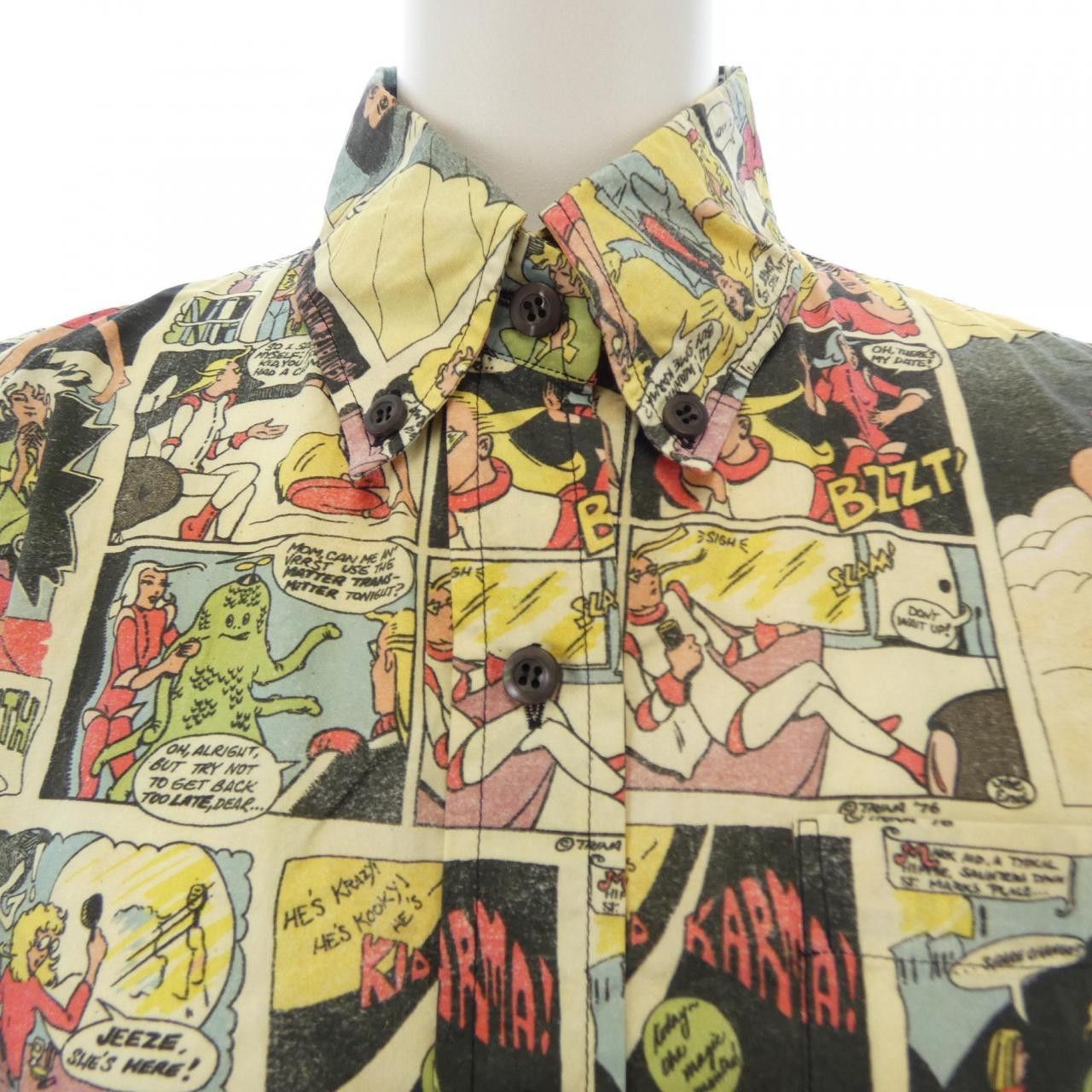 Prada Prada Prada Short Sleeve Shirt Textile Tops P460CM S181 1QAQ DUTY FREE for USA Size ONE SIZE - 5 Thumbnail