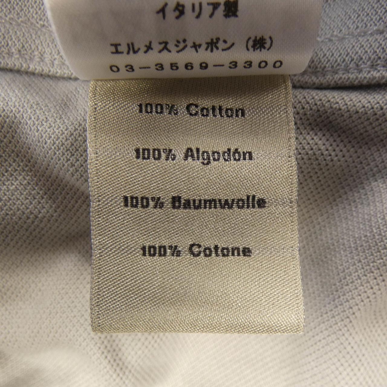 Hermes Hermes Hermes Saddle Stitch Cotton T Shirt Textile T-Shirts DUTY FREE for USA Size ONE SIZE - 3 Thumbnail