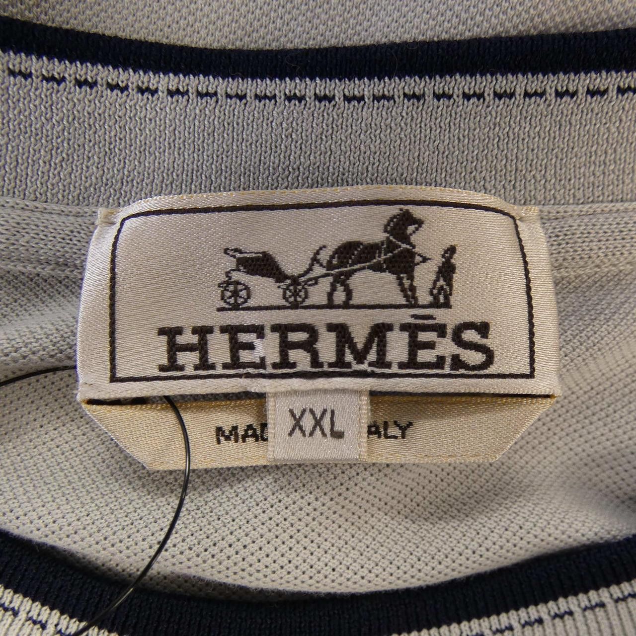 Hermes Hermes Hermes Saddle Stitch Cotton T Shirt Textile T-Shirts DUTY FREE for USA Size ONE SIZE - 4 Thumbnail