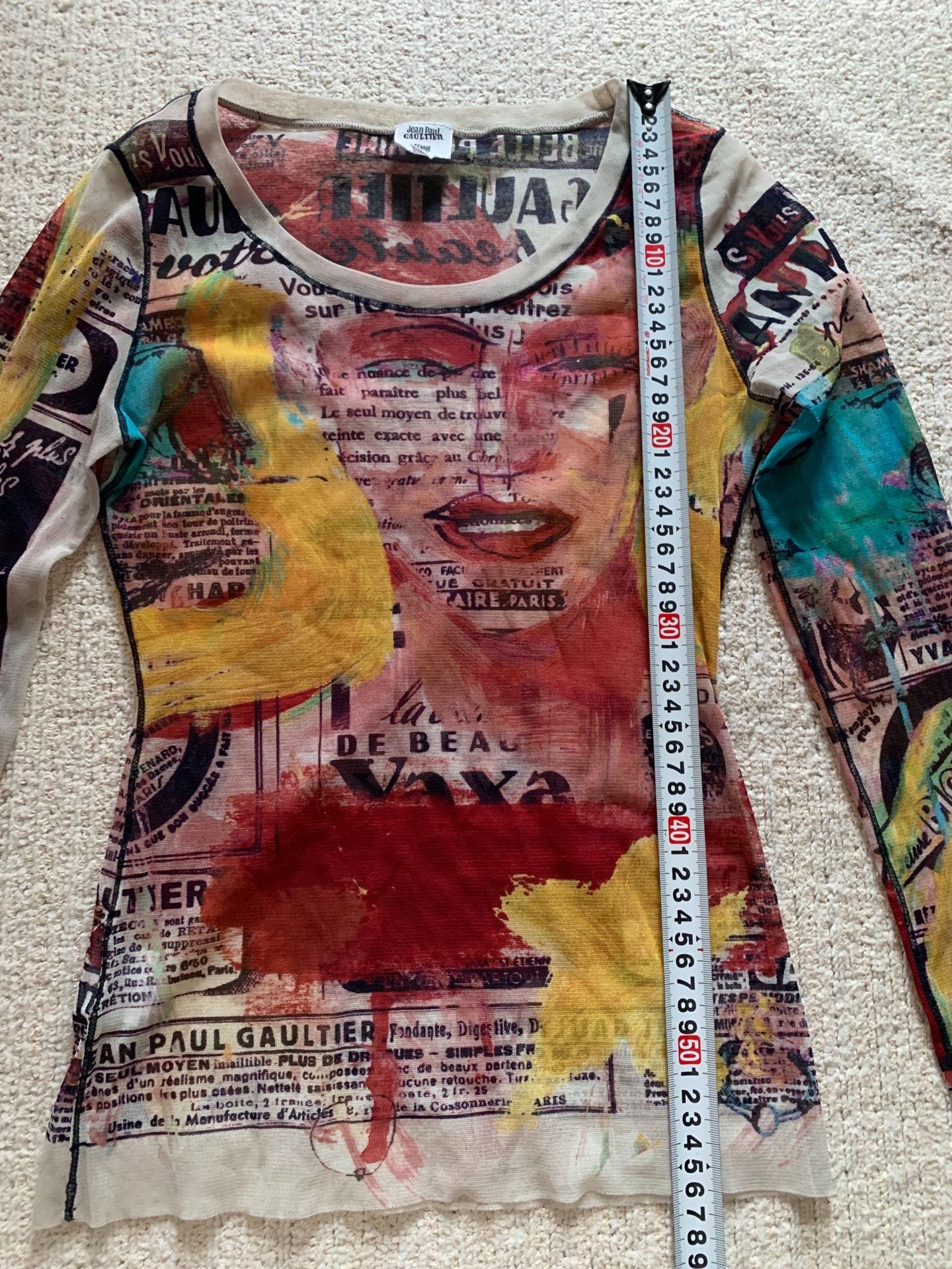 Jean Paul Gaultier Jean Paul Gaultier Mesh Portrait Print Top Size M / US 6-8 / IT 42-44 - 6 Thumbnail