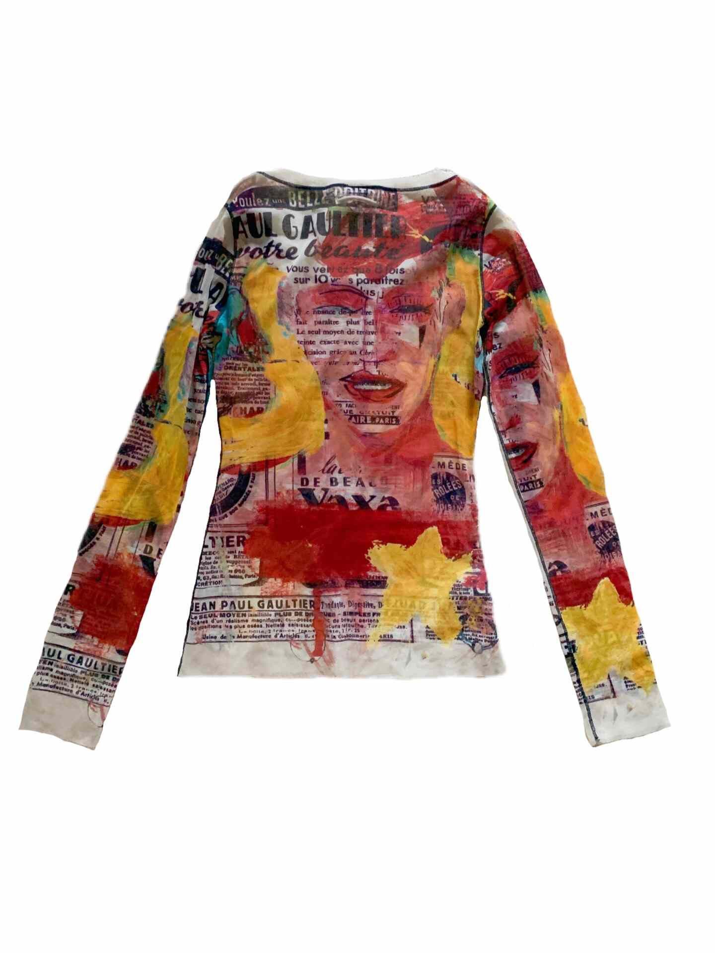 Jean Paul Gaultier Jean Paul Gaultier Mesh Portrait Print Top Size M / US 6-8 / IT 42-44 - 5 Thumbnail