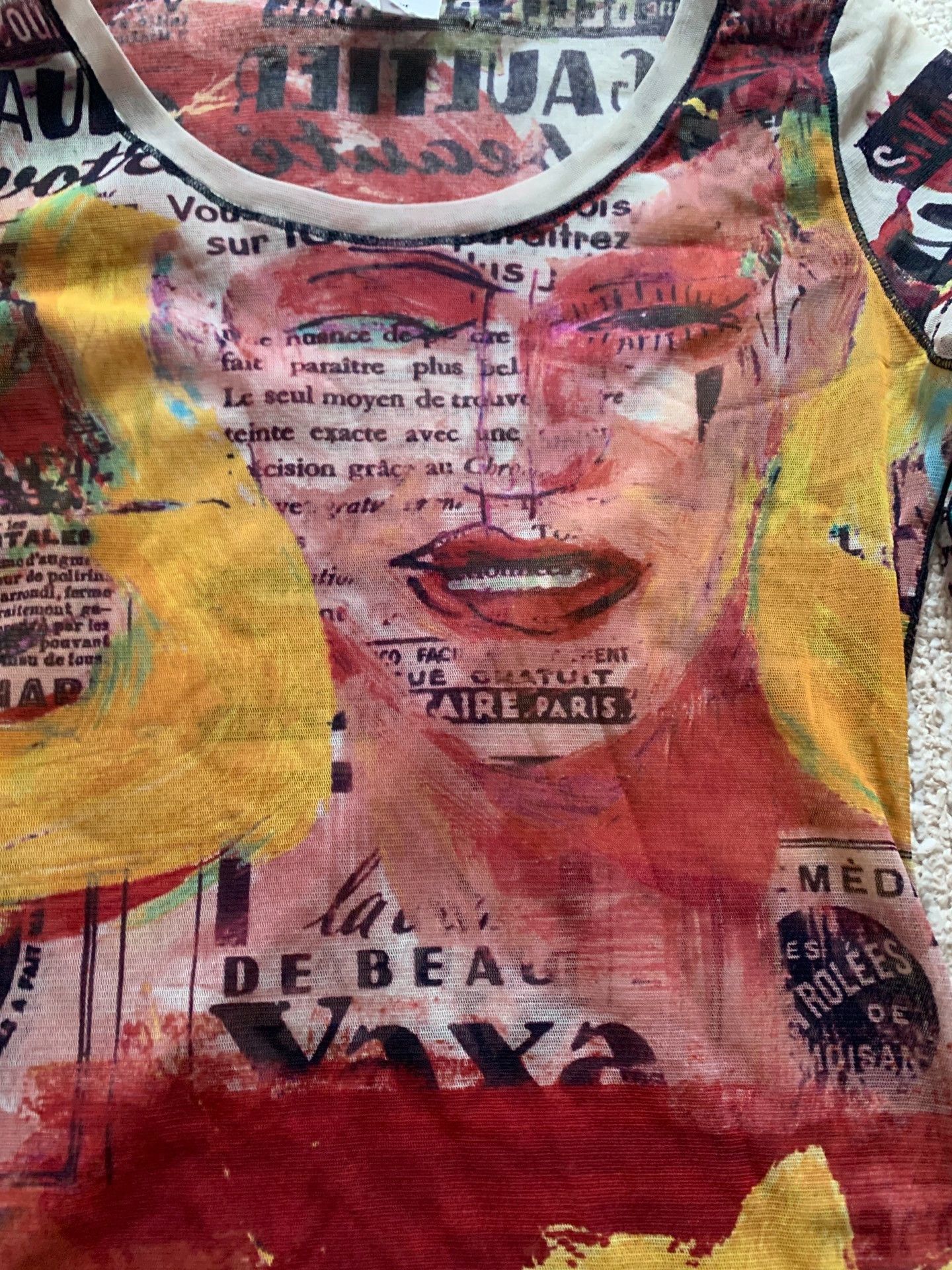 Jean Paul Gaultier Jean Paul Gaultier Mesh Portrait Print Top Size M / US 6-8 / IT 42-44 - 9 Thumbnail