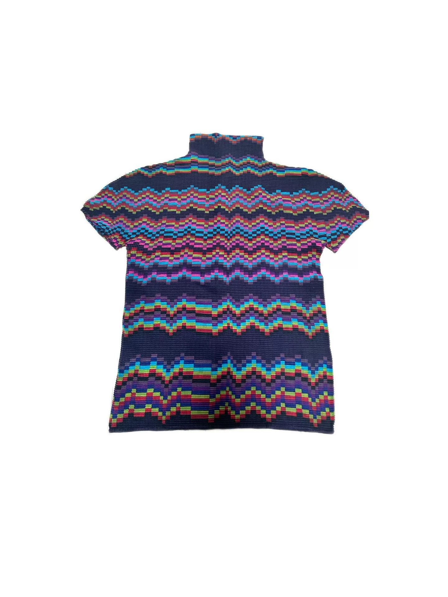 Issey Miyake Issey Miyake Pleated Colorful Wave Top Size M / US 6-8 / IT 42-44 - 2 Thumbnail