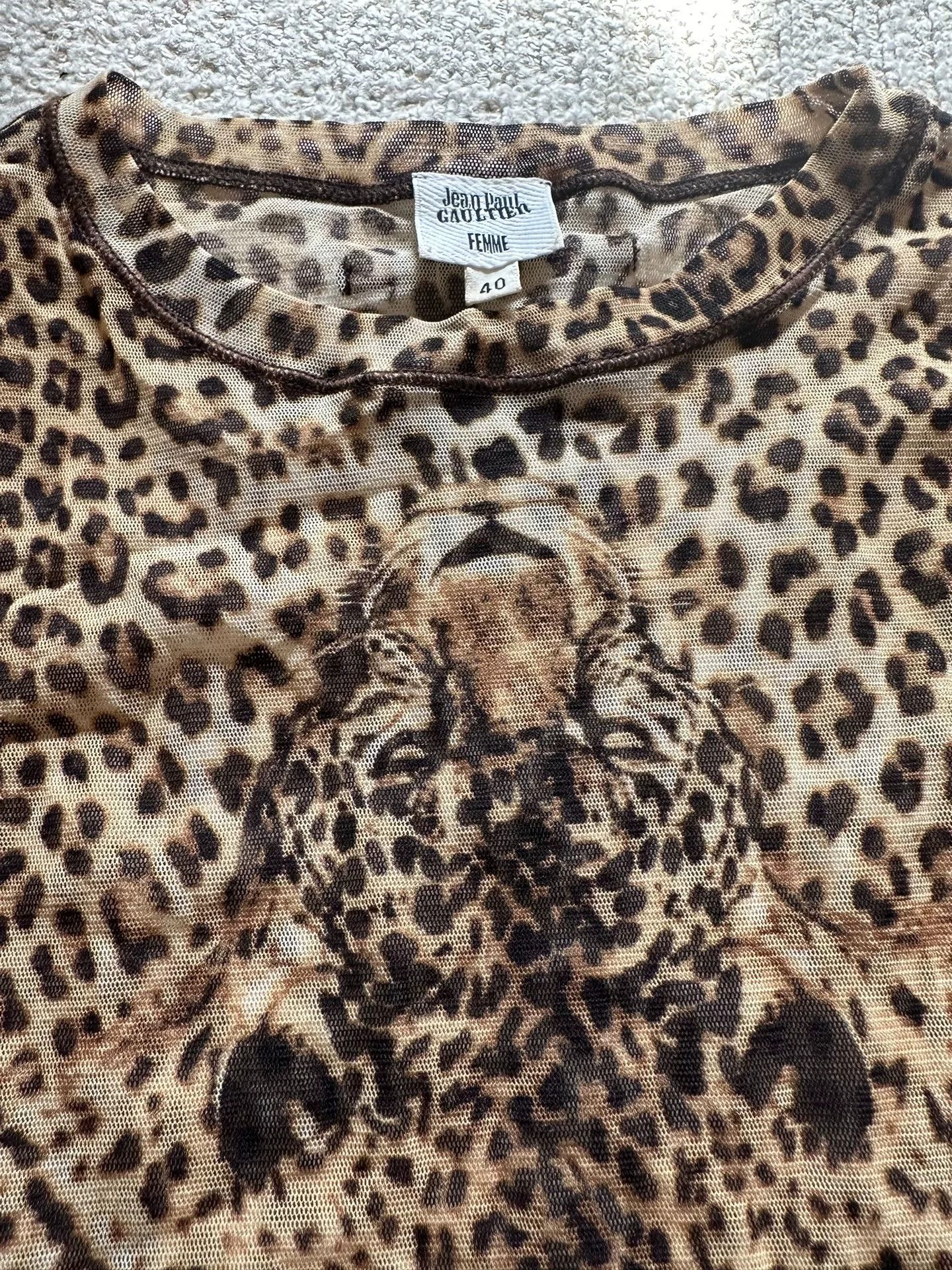 Jean Paul Gaultier Jean Paul Gaultier Leopard Mesh Tattoo Top Size M / US 6-8 / IT 42-44 - 3 Thumbnail