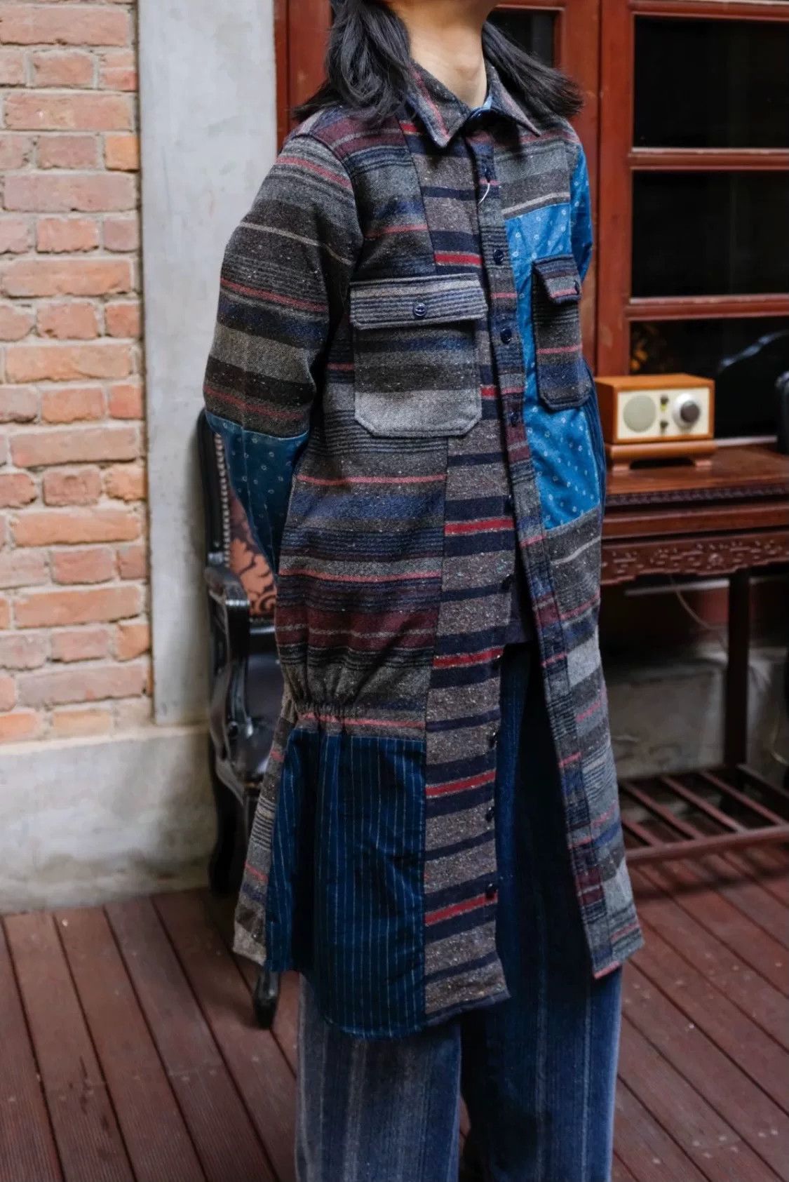 Kapital Kapital BOHO Vintage Fabric Patchwork Long Shirt Size S / US 4 / IT 40 - 4 Thumbnail
