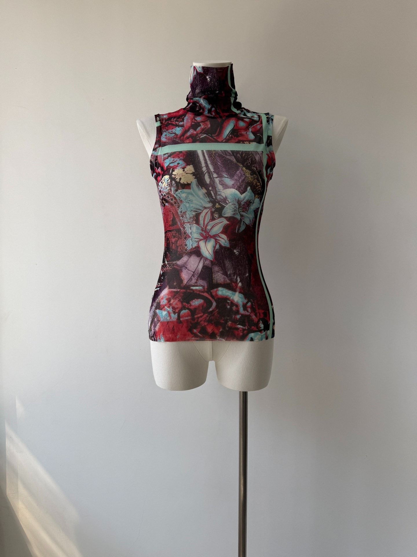 Jean Paul Gaultier Jean Paul Gaultier Tulle Sheer Sleeveless Top Size M / US 6-8 / IT 42-44 - 2 Thumbnail