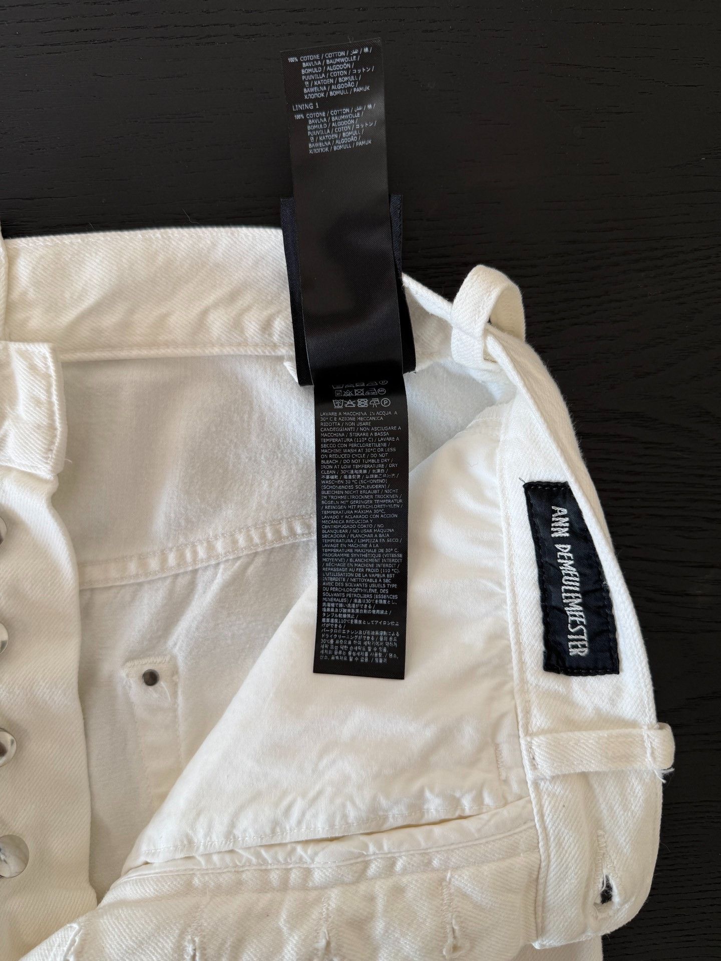 Ann Demeulemeester Ann Demeulemeester Ribbon Denim Trousers Size 38" / US 16 / IT 52 - 8 Thumbnail