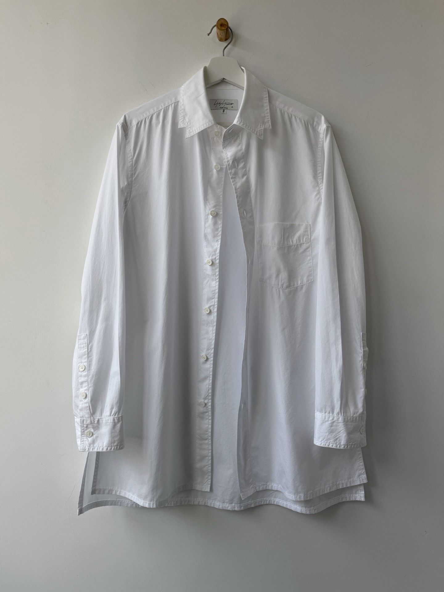 Yohji Yamamoto Yohji Yamamoto 21AW Asymmetric Collar Shirt Size US M / EU 48-50 / 2 - 2 Thumbnail
