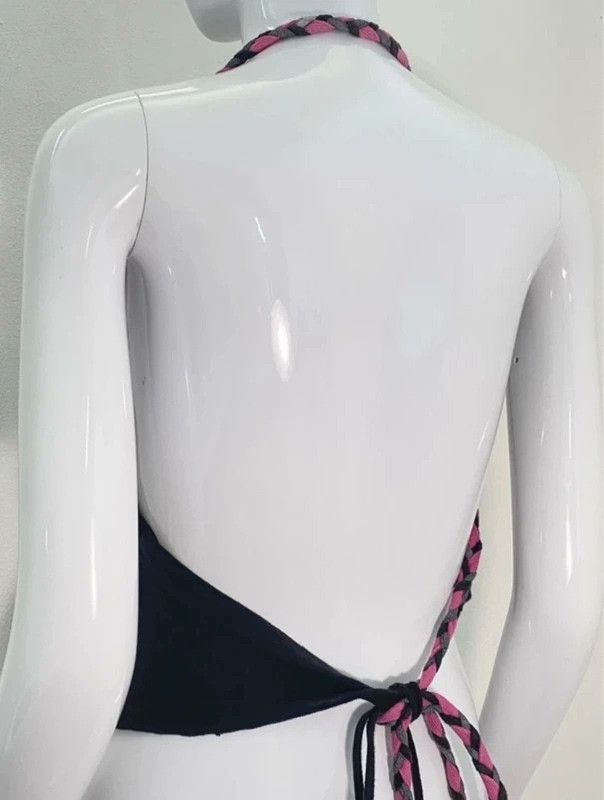 Miss Sixty Miss Sixty Vintage Beaded Halter Backless Vest Size M / US 6-8 / IT 42-44 - 6 Thumbnail