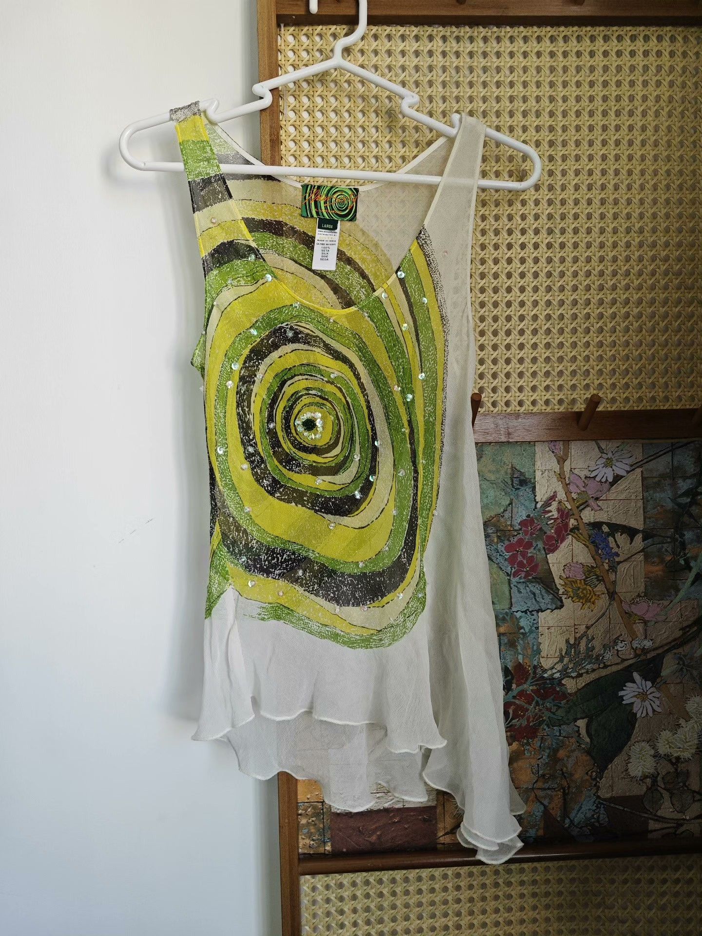 Miss Sixty Miss Sixty Beaded Silk Irregular Vest Size L / US 10 / IT 46 - 2 Thumbnail