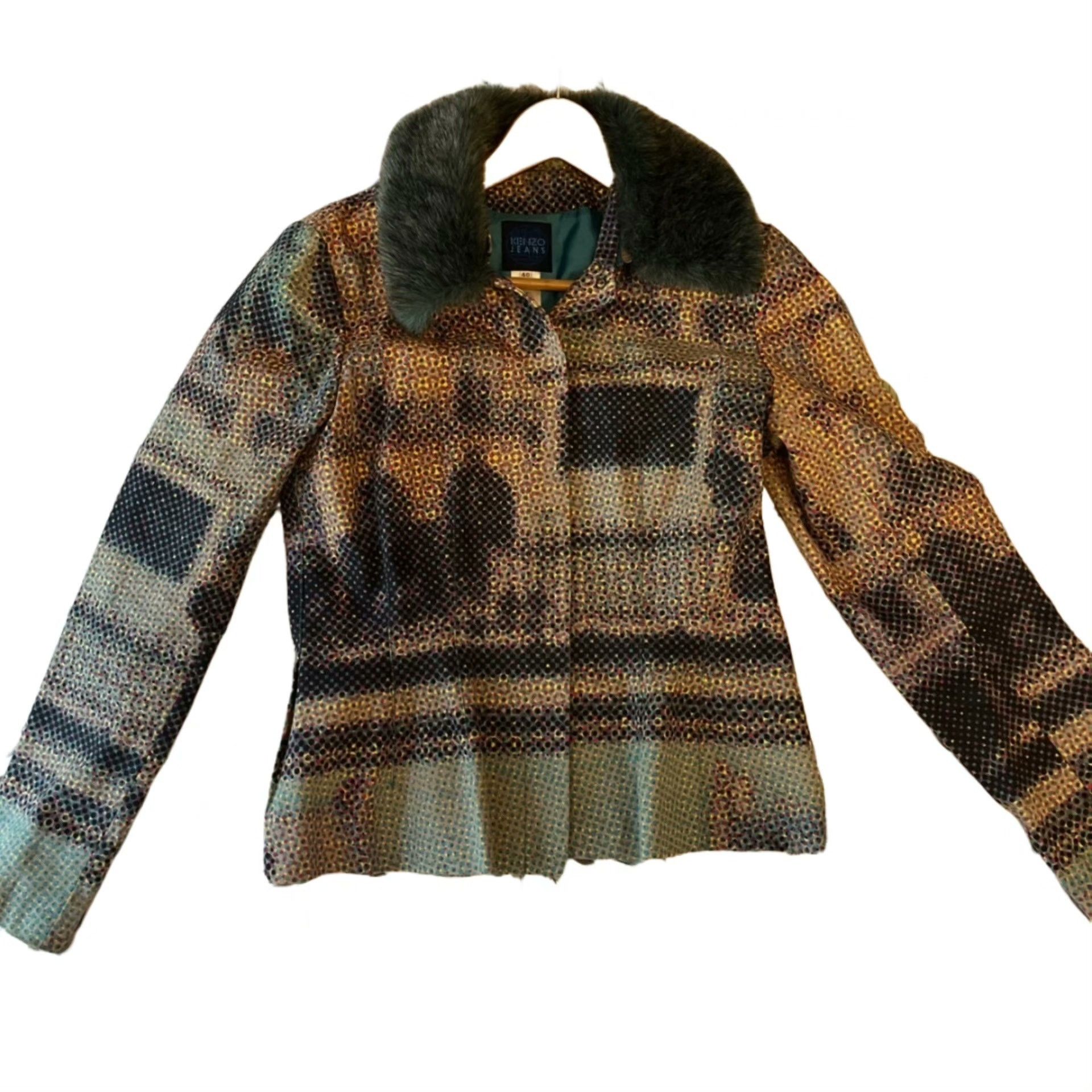 Kenzo KENZO Pop Art Fur Collar Cardigan Size S / US 4 / IT 40 - 3 Thumbnail