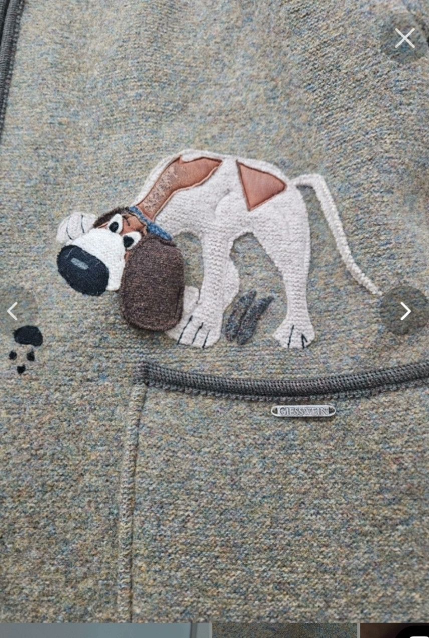 GIESSWEIN GIESSWEIN Puppy Print Wool Hooded Coat Size XXL / US 16-18 / IT 52-54 - 2 Thumbnail