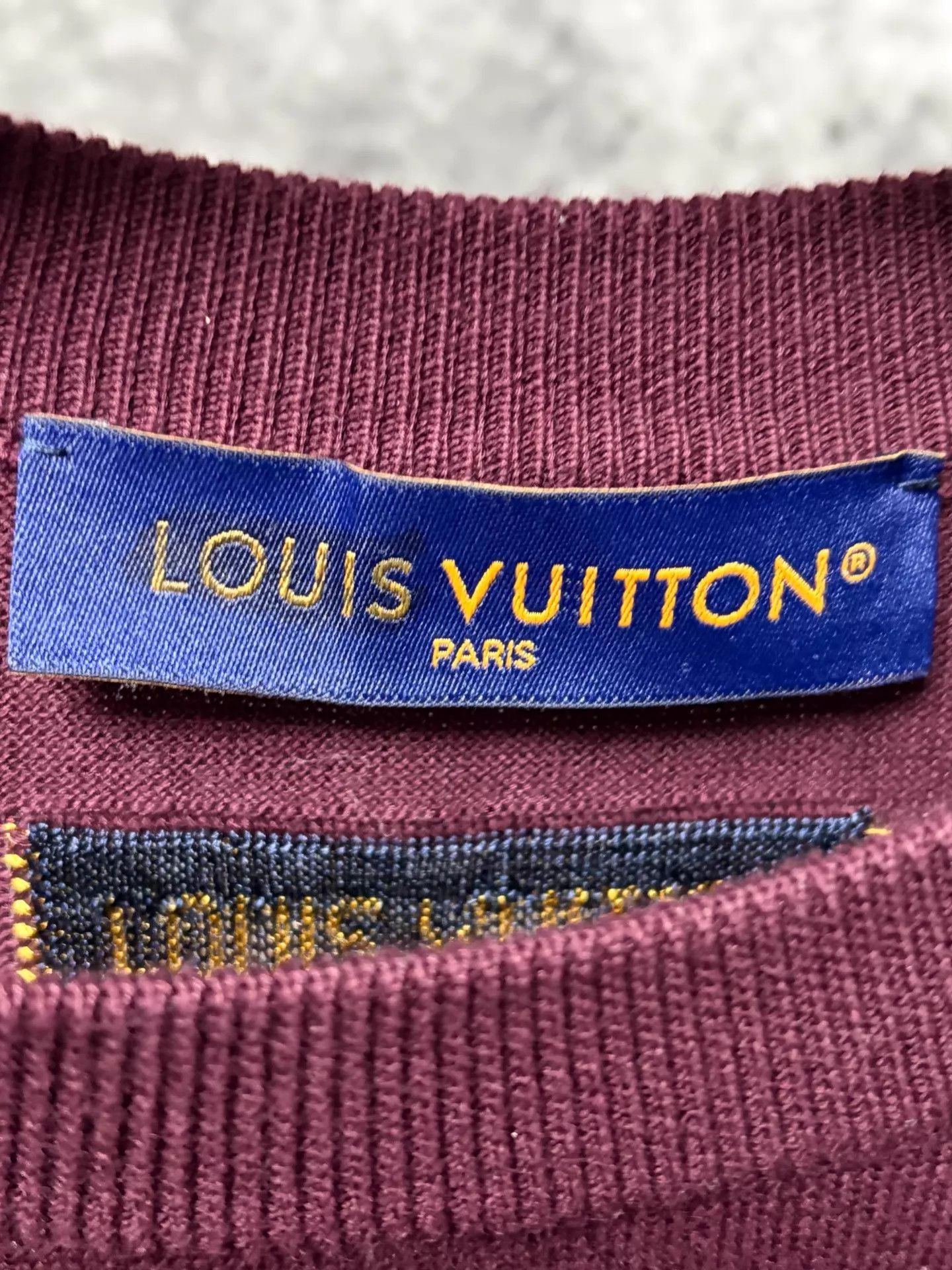 Louis Vuitton Brown Short-Sleeve Knit Top with Contrast Trim Size US L / EU 52-54 / 3 - 3 Thumbnail