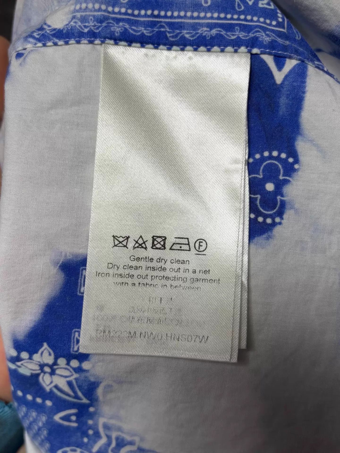 Louis Vuitton Blue Patterned Short Sleeve Button-Up Shirt Size US M / EU 48-50 / 2 - 5 Thumbnail