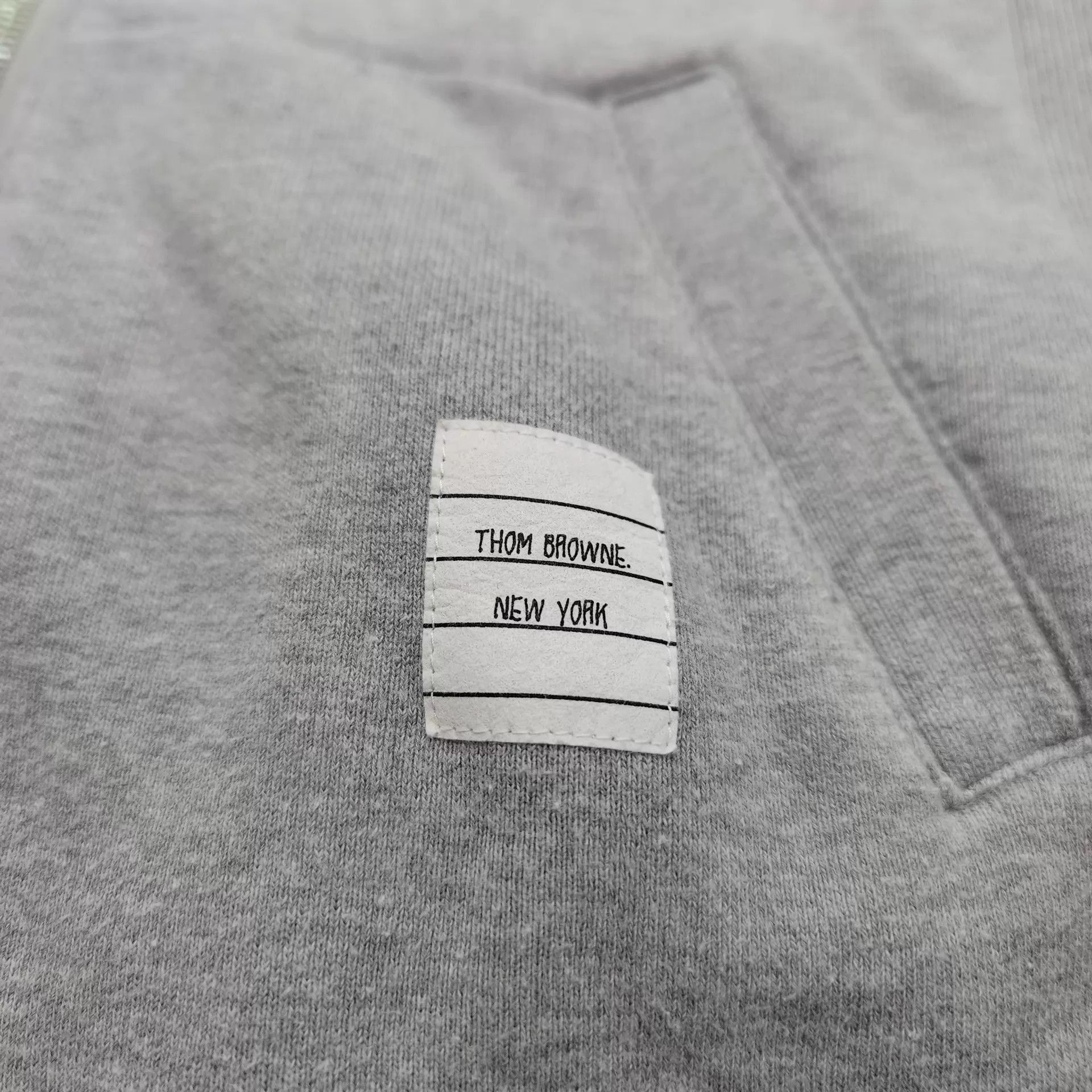 Thom Browne Gray Zip-Up Hoodie with Striped Sleeve Size US S / EU 44-46 / 1 - 4 Thumbnail