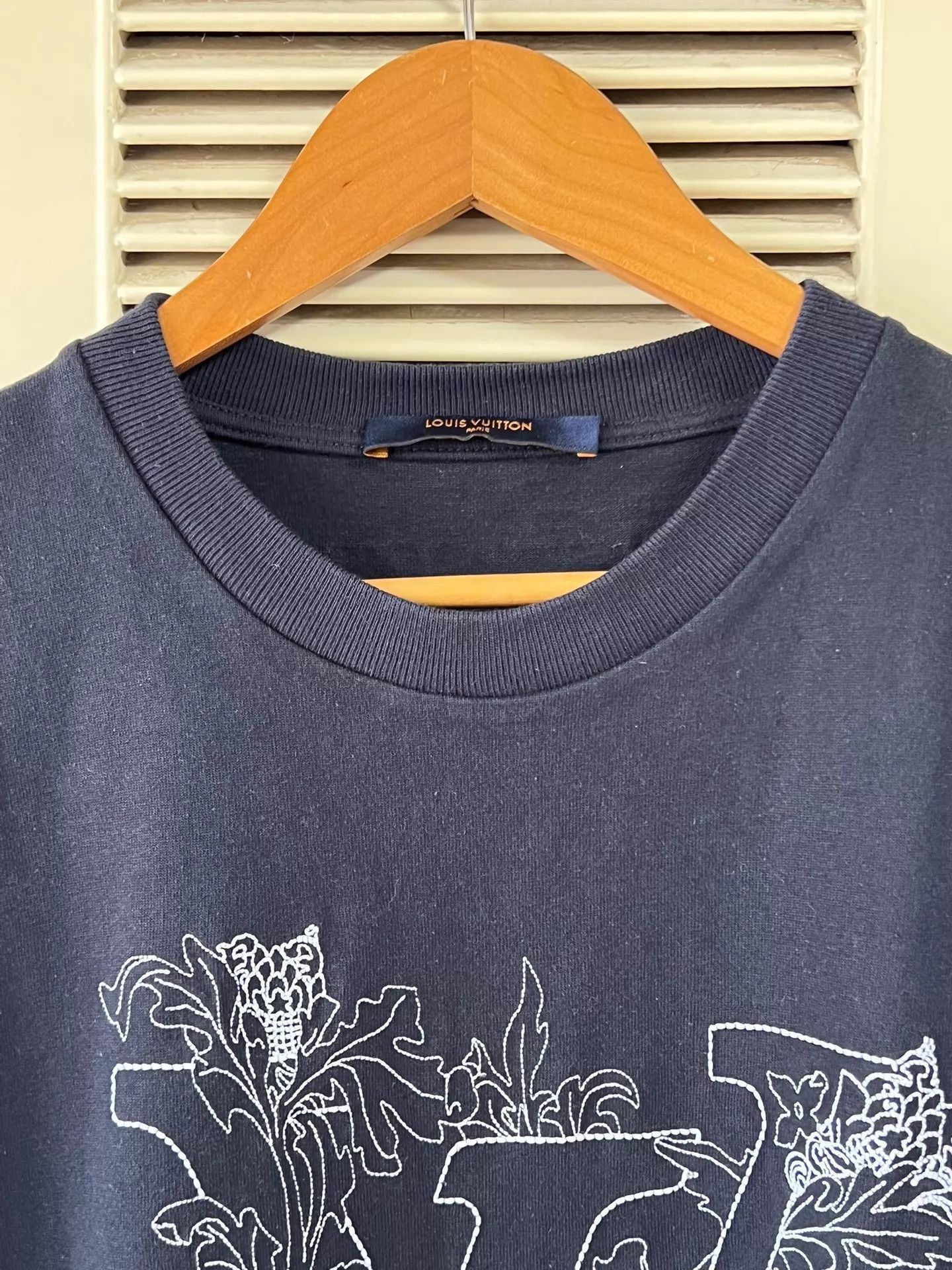Louis Vuitton Blue Short-Sleeve Graphic T-Shirt Size M Size US M / EU 48-50 / 2 - 3 Thumbnail
