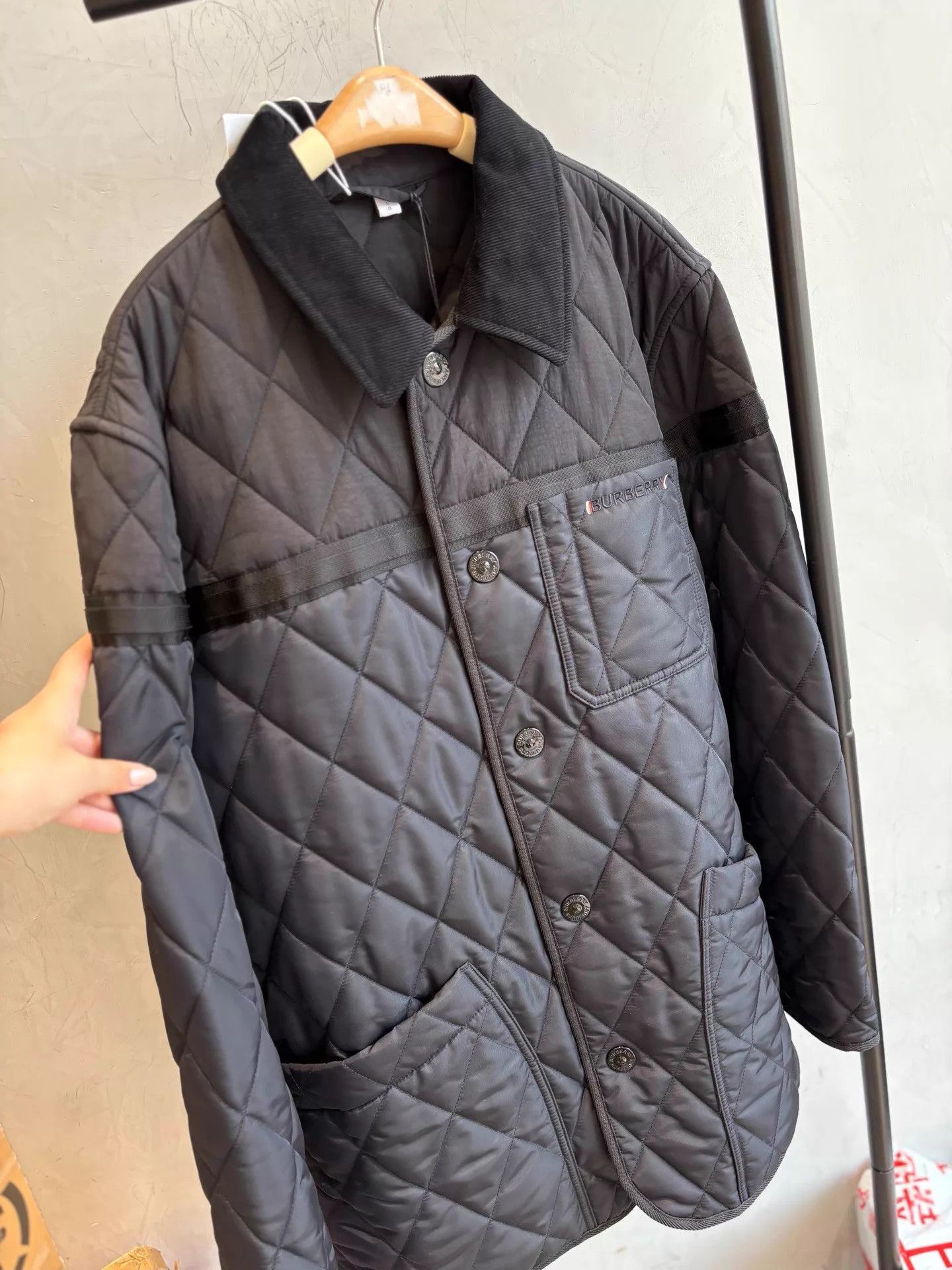 Burberry Blue Quilted Light Jacket Size L Size US L / EU 52-54 / 3 - 2 Thumbnail