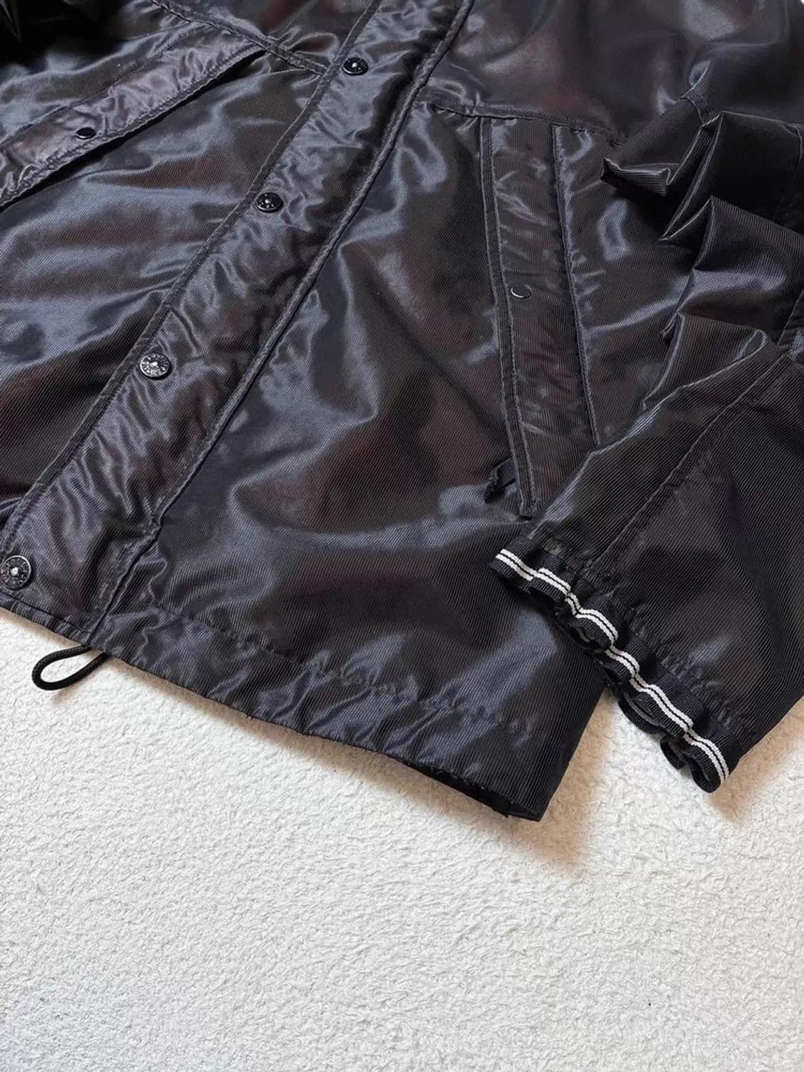 Stone Island Black Hooded Light Jacket Size M Size US M / EU 48-50 / 2 - 6 Thumbnail